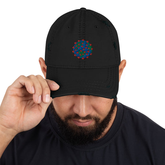 Virus of Love Embroidered - Distressed Dad Hat