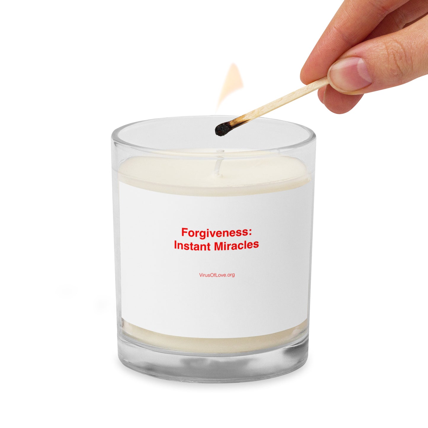 Forgiveness - Instant Miracles - Glass jar soy wax candle
