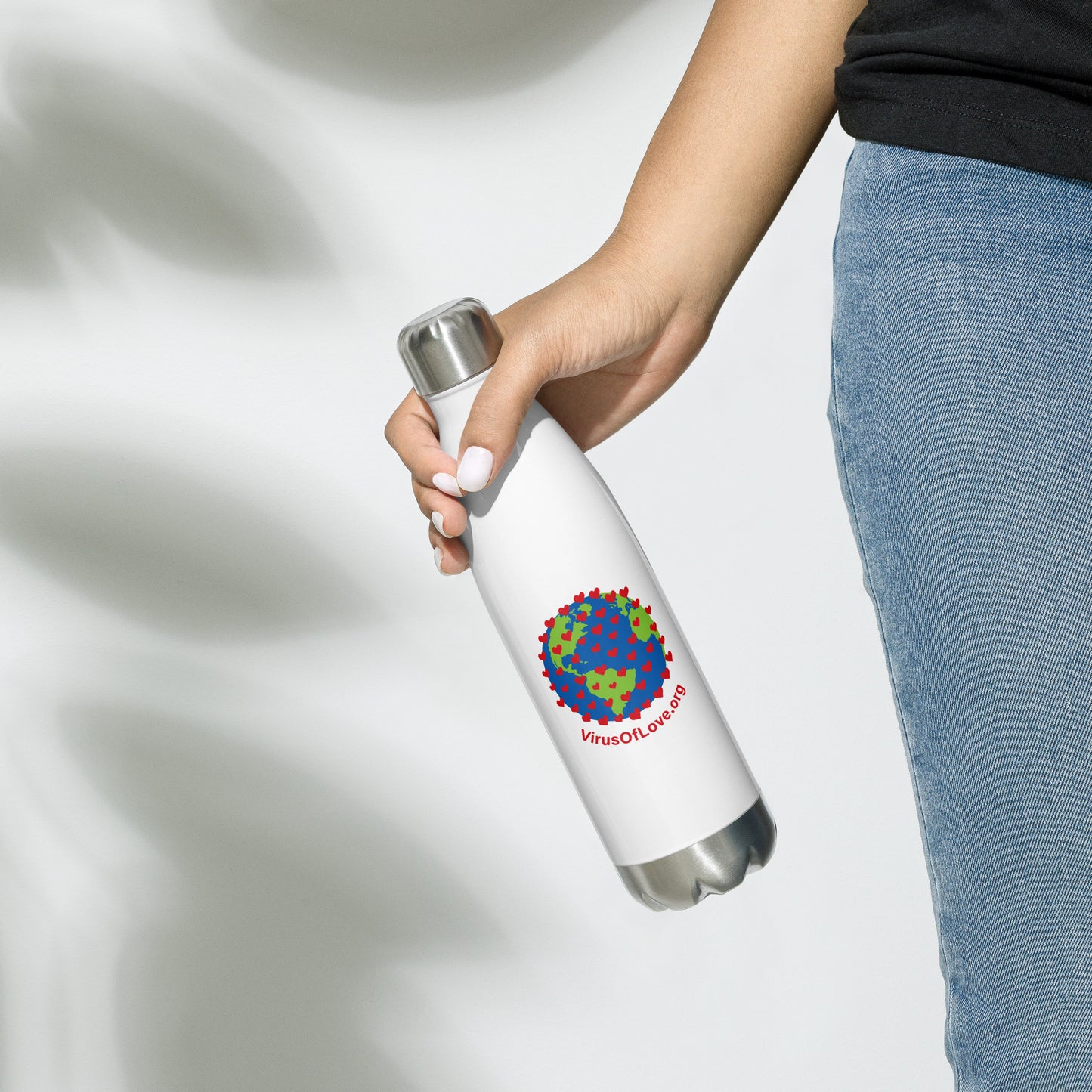 Virus of Love Stainless Steel Water Bottle