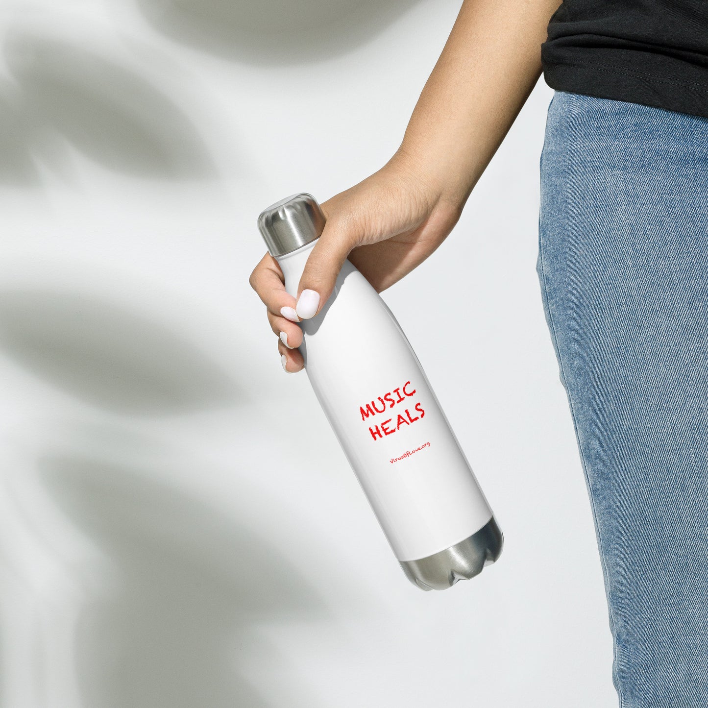 Music Heals Stainless Steel Water Bottle