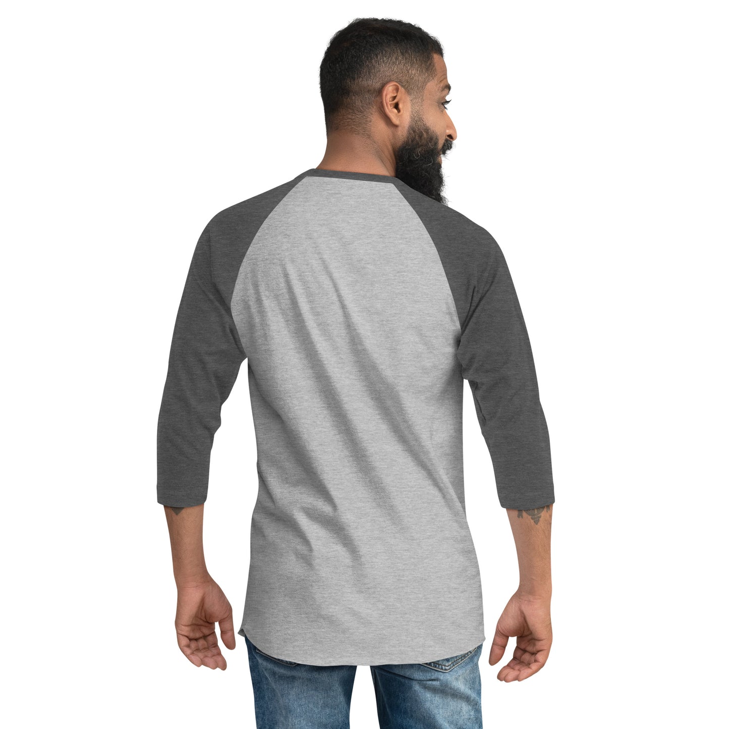 Music is Medicine - red font - 3/4 sleeve shirt