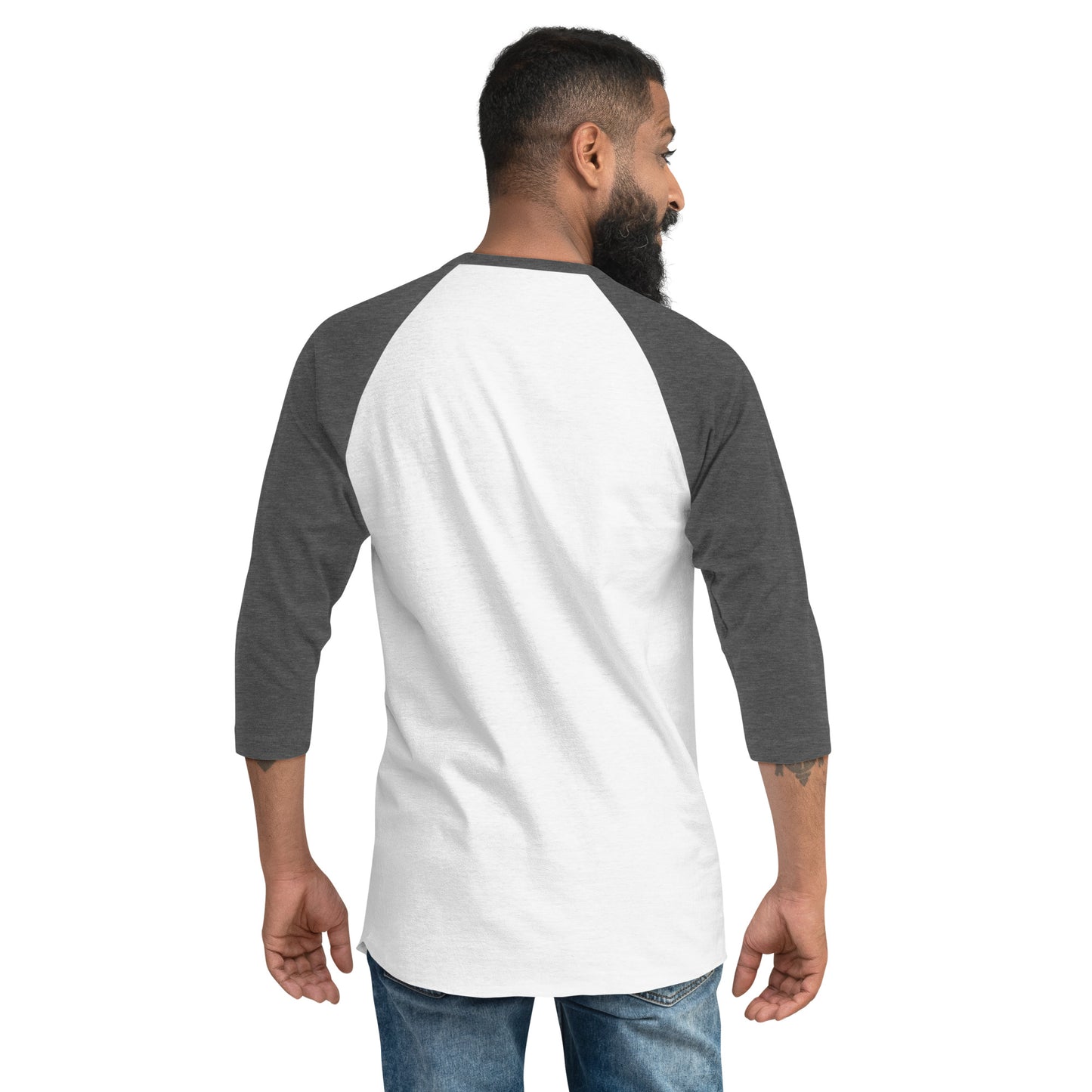 Music is Medicine - red font - 3/4 sleeve shirt