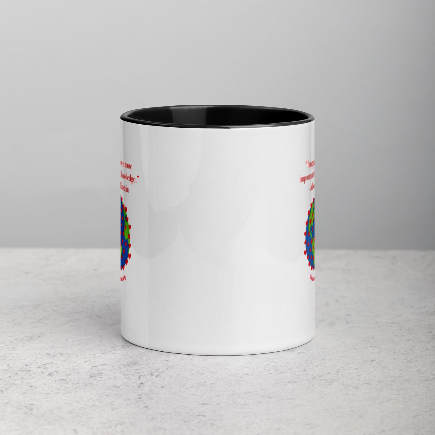Imagination - Einstein Quote - Mug with Color Inside. Imagine