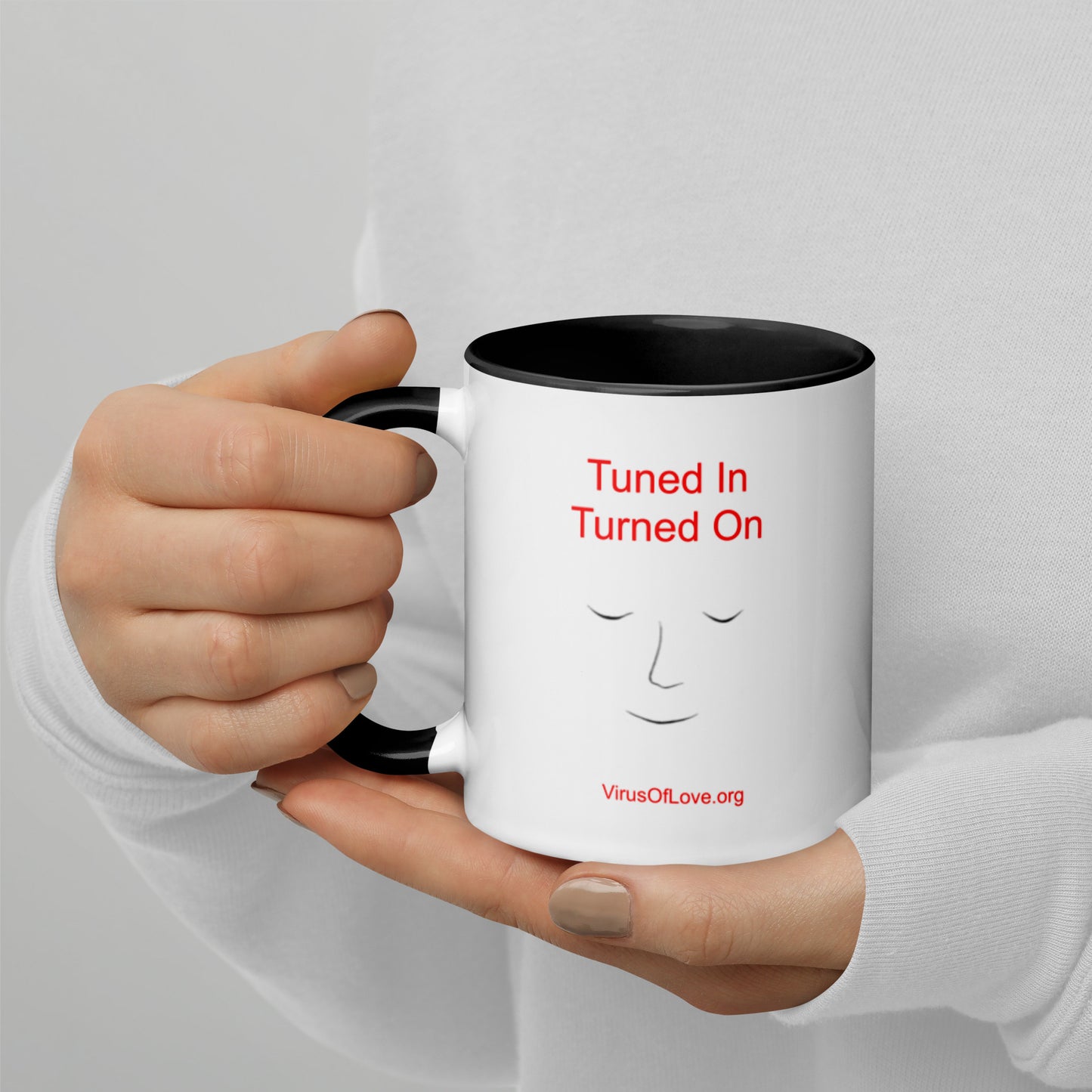 Tuned In Turned On Meditator - Mug with Color Inside
