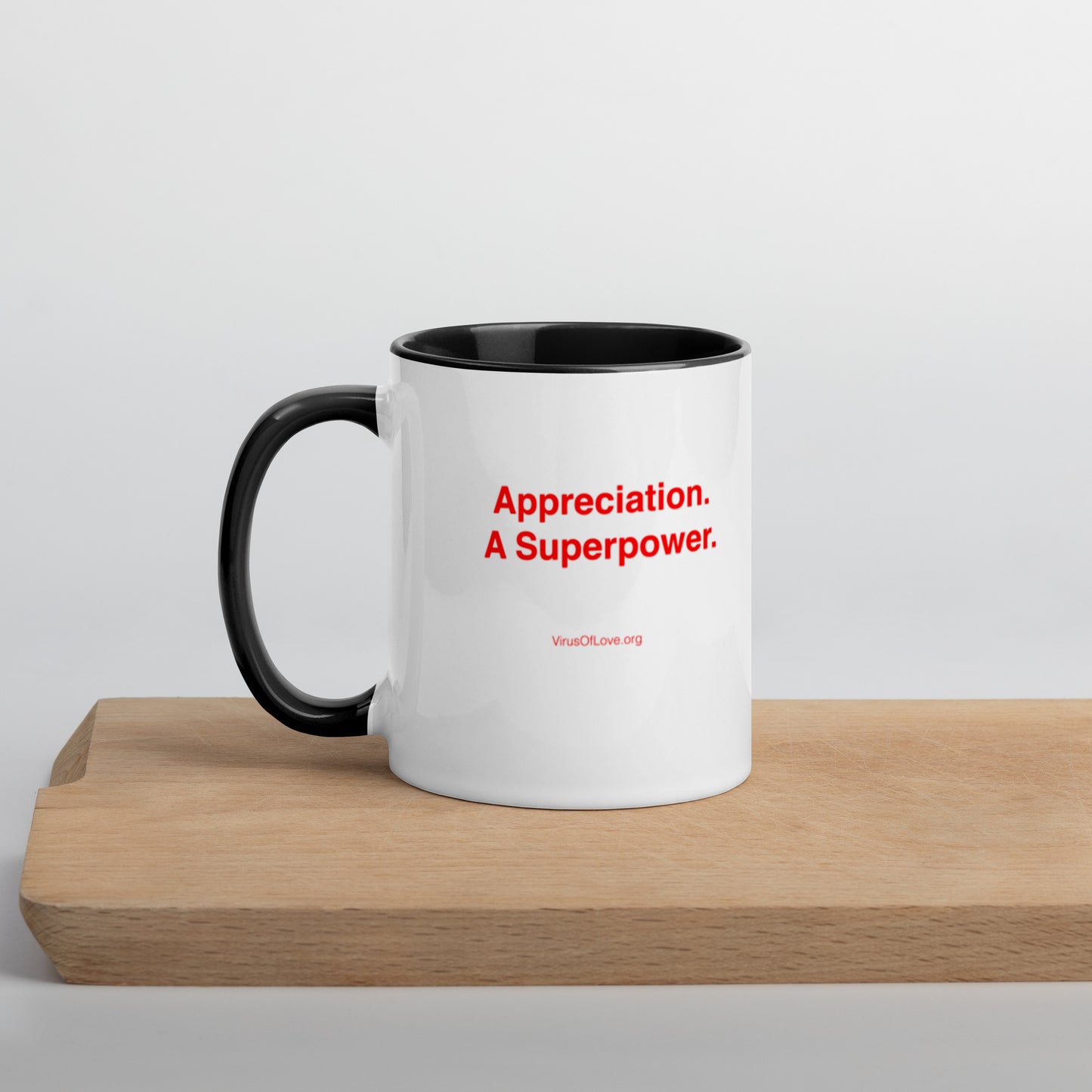 Appreciation. A Superpower. Mug with Color Inside