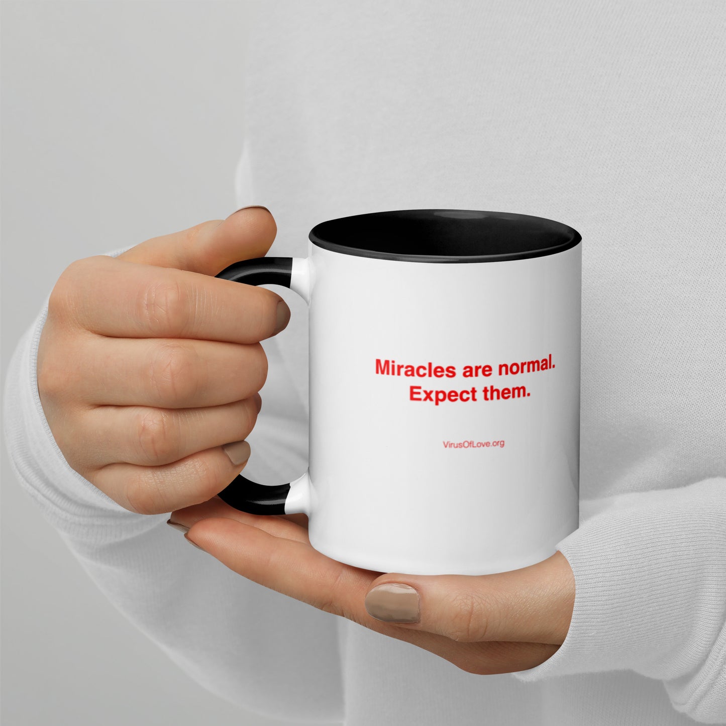 Miracles Are Normal - Expect Them - Mug with Color Inside