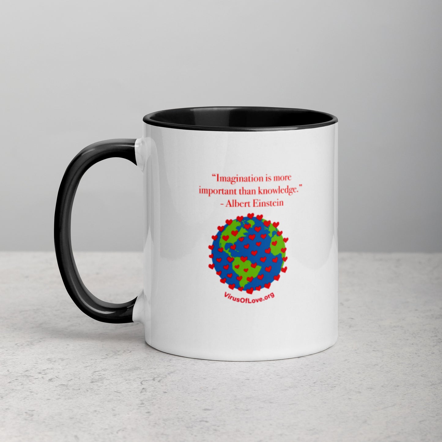 Imagination - Einstein Quote - Mug with Color Inside. Imagine