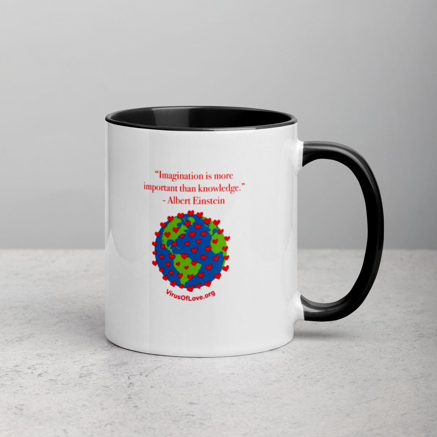 Imagination - Einstein Quote - Mug with Color Inside. Imagine