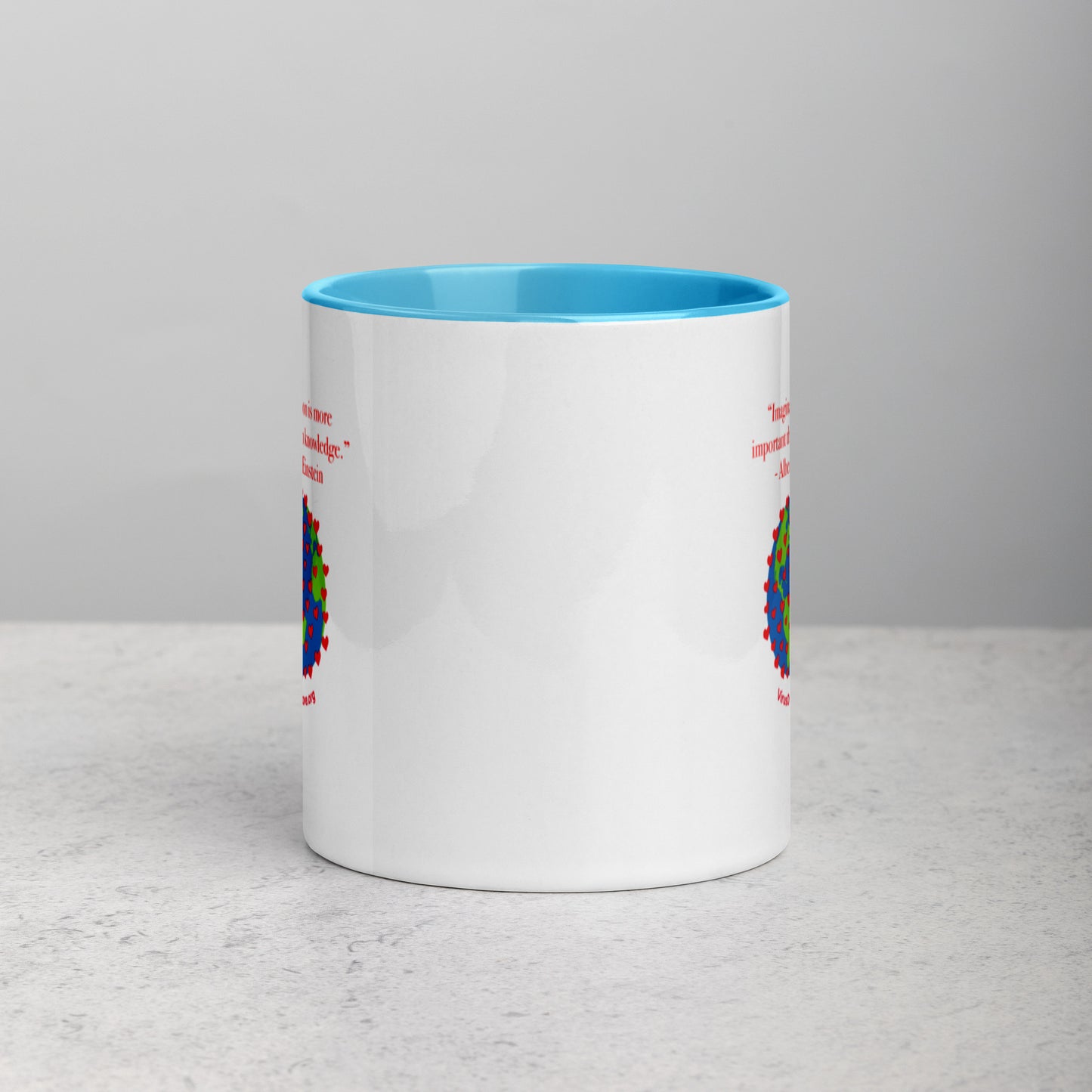 Imagination - Einstein Quote - Mug with Color Inside. Imagine