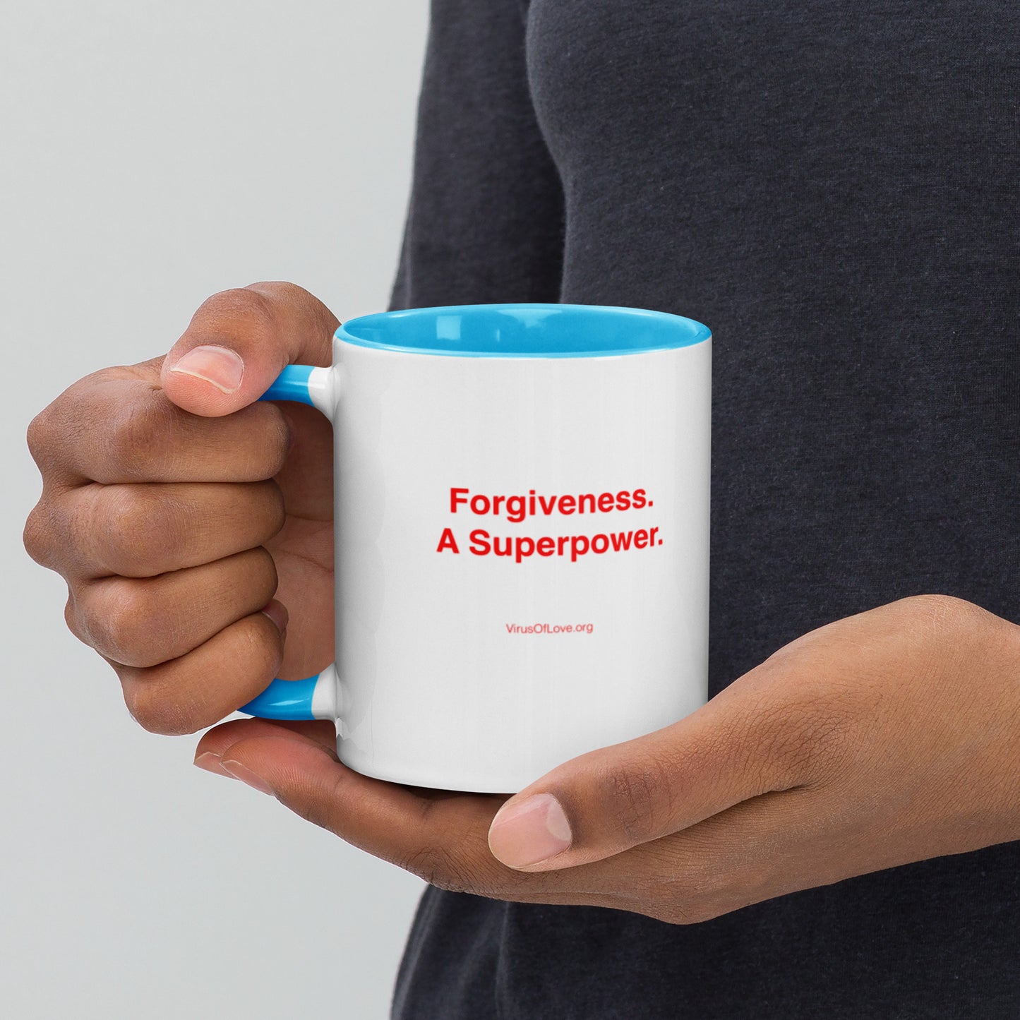 Forgiveness. A Superpower. Mug with Color Inside