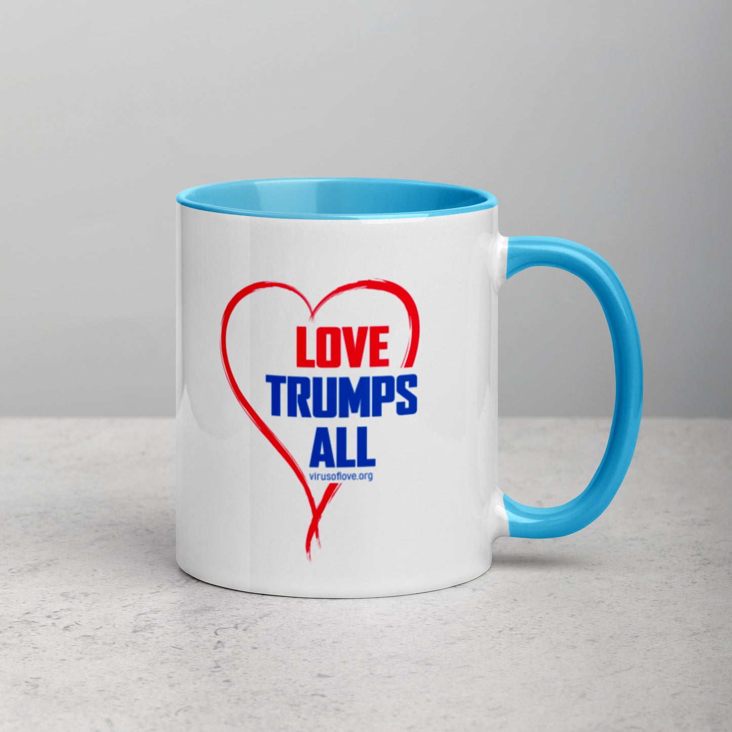 Love Trumps All-Mug with Color Inside