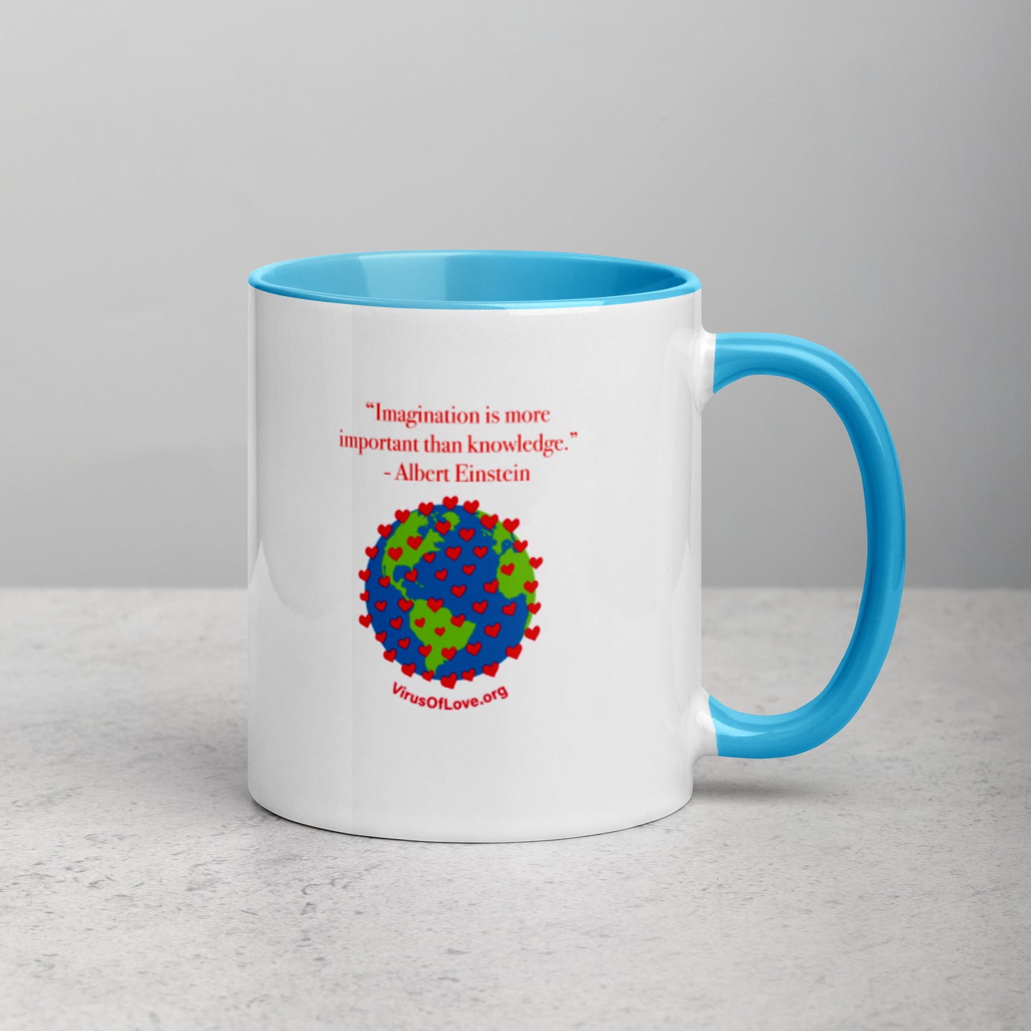 Imagination - Einstein Quote - Mug with Color Inside. Imagine