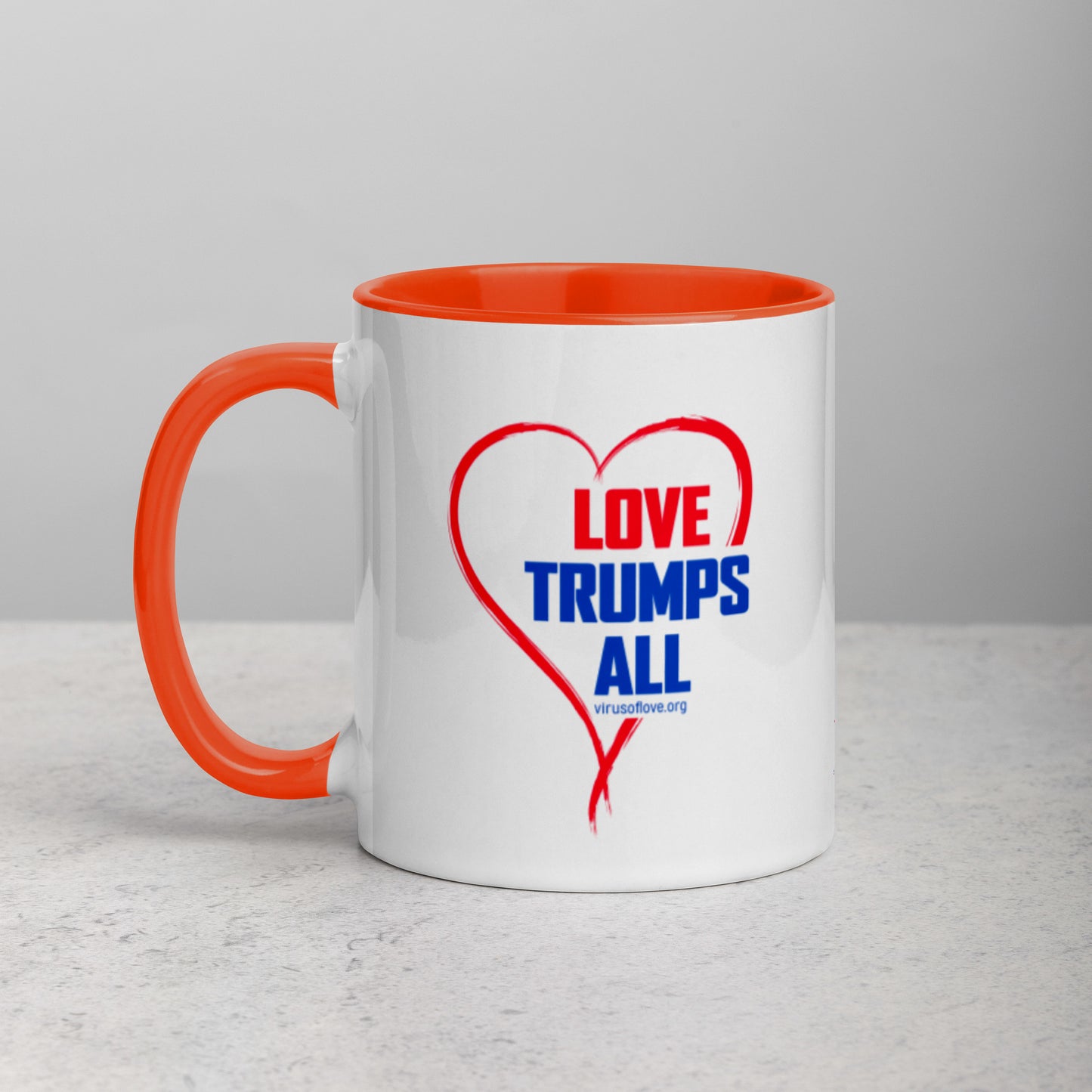 Love Trumps All-Mug with Color Inside