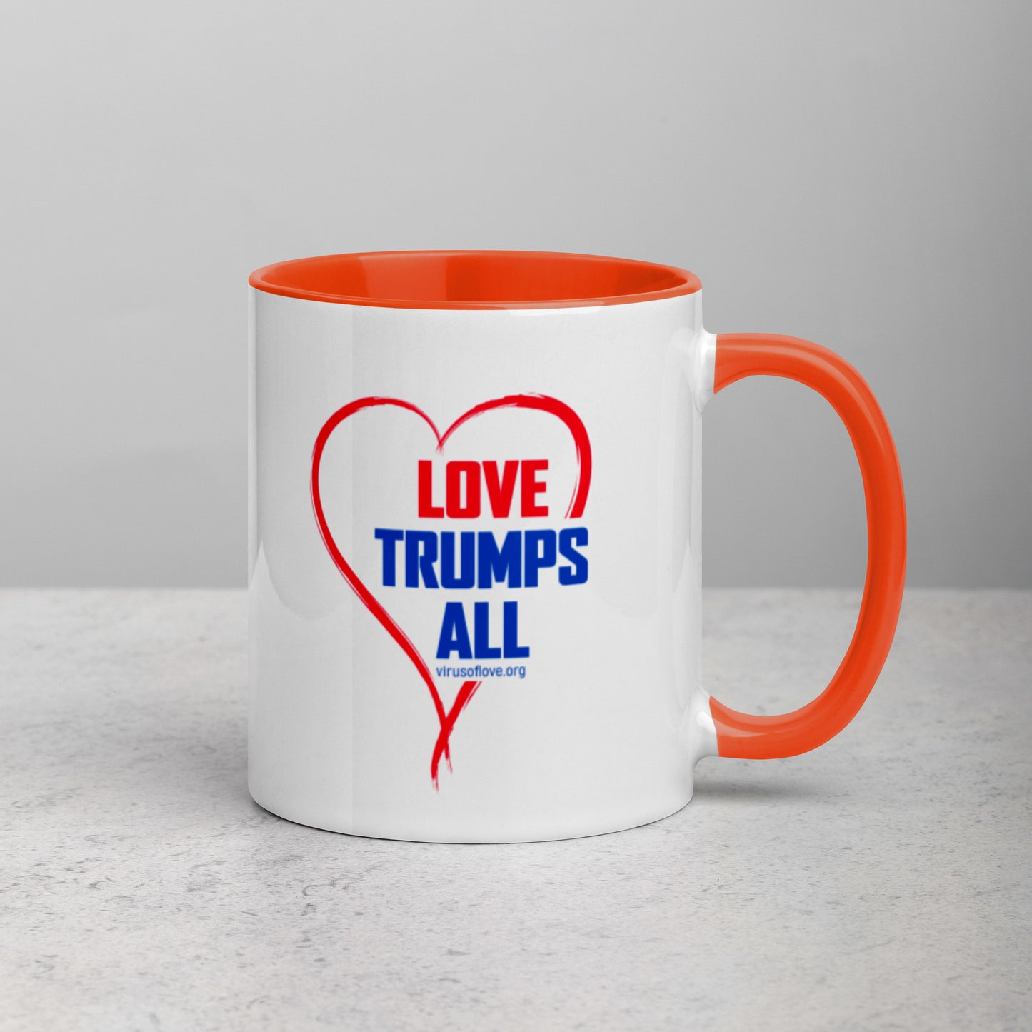 Love Trumps All-Mug with Color Inside