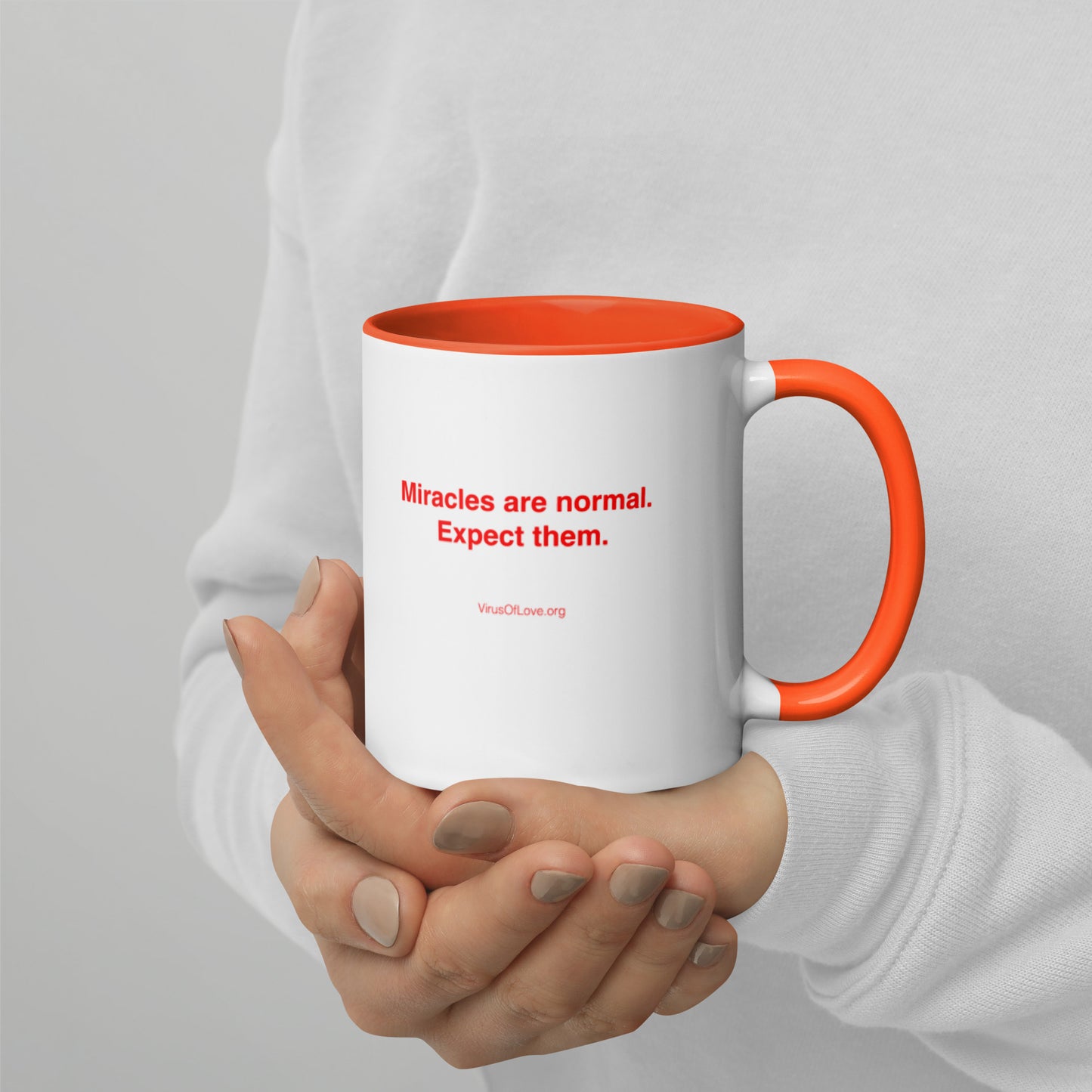 Miracles Are Normal - Expect Them - Mug with Color Inside