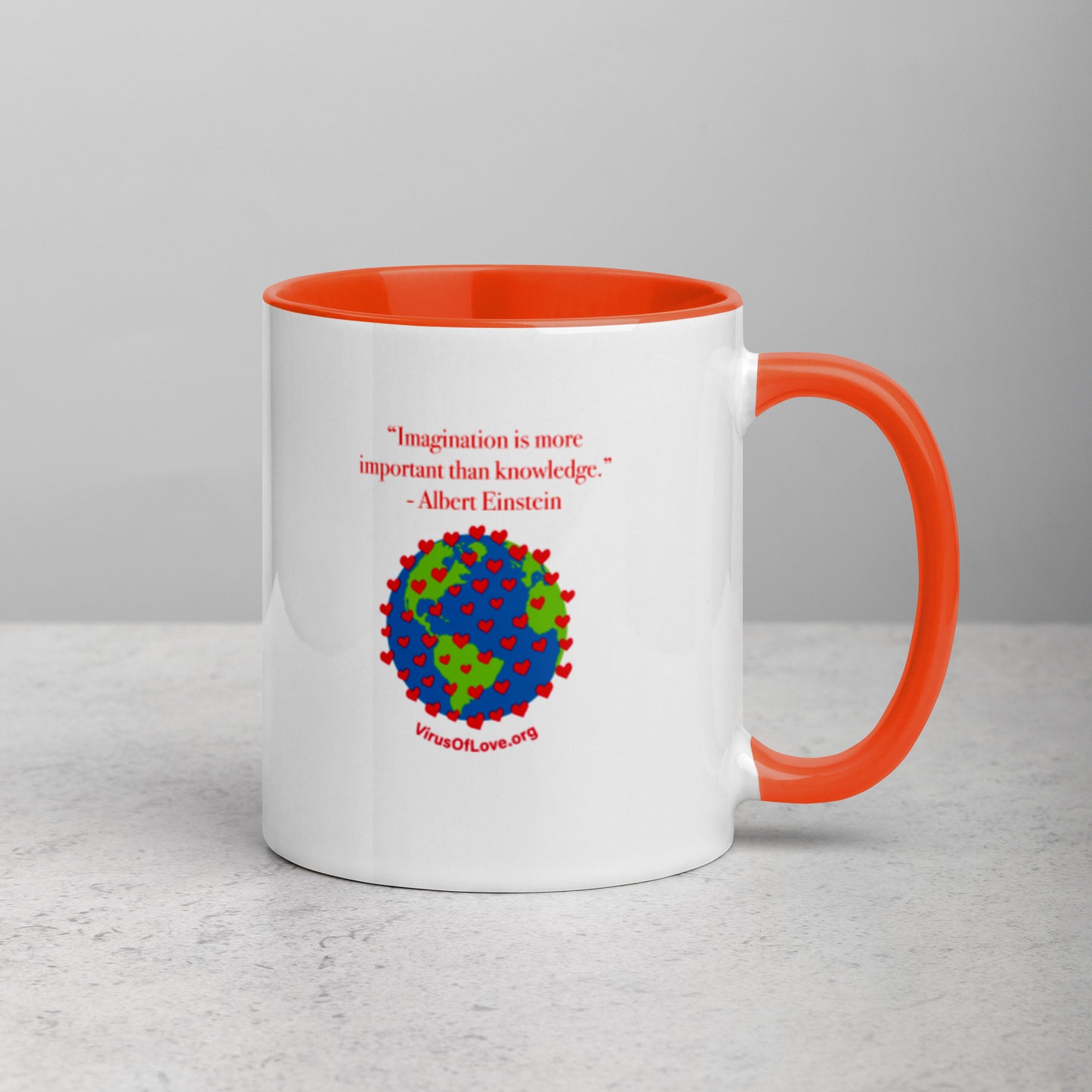 Imagination - Einstein Quote - Mug with Color Inside. Imagine