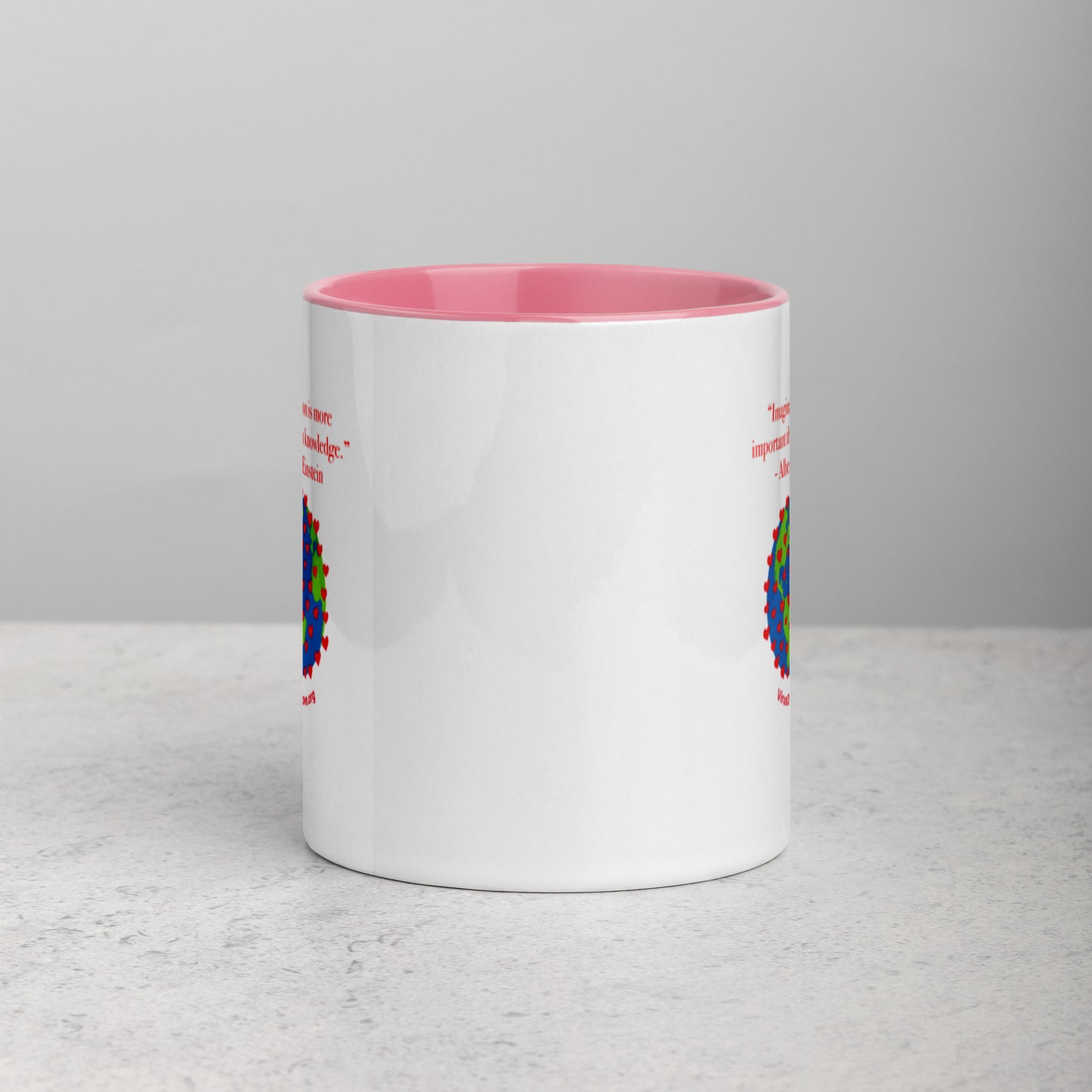 Imagination - Einstein Quote - Mug with Color Inside. Imagine