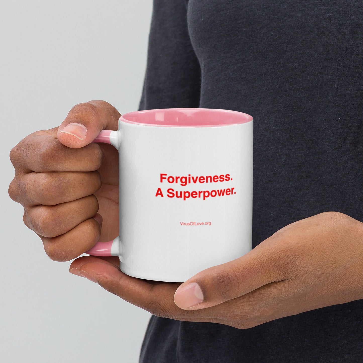 Forgiveness. A Superpower. Mug with Color Inside