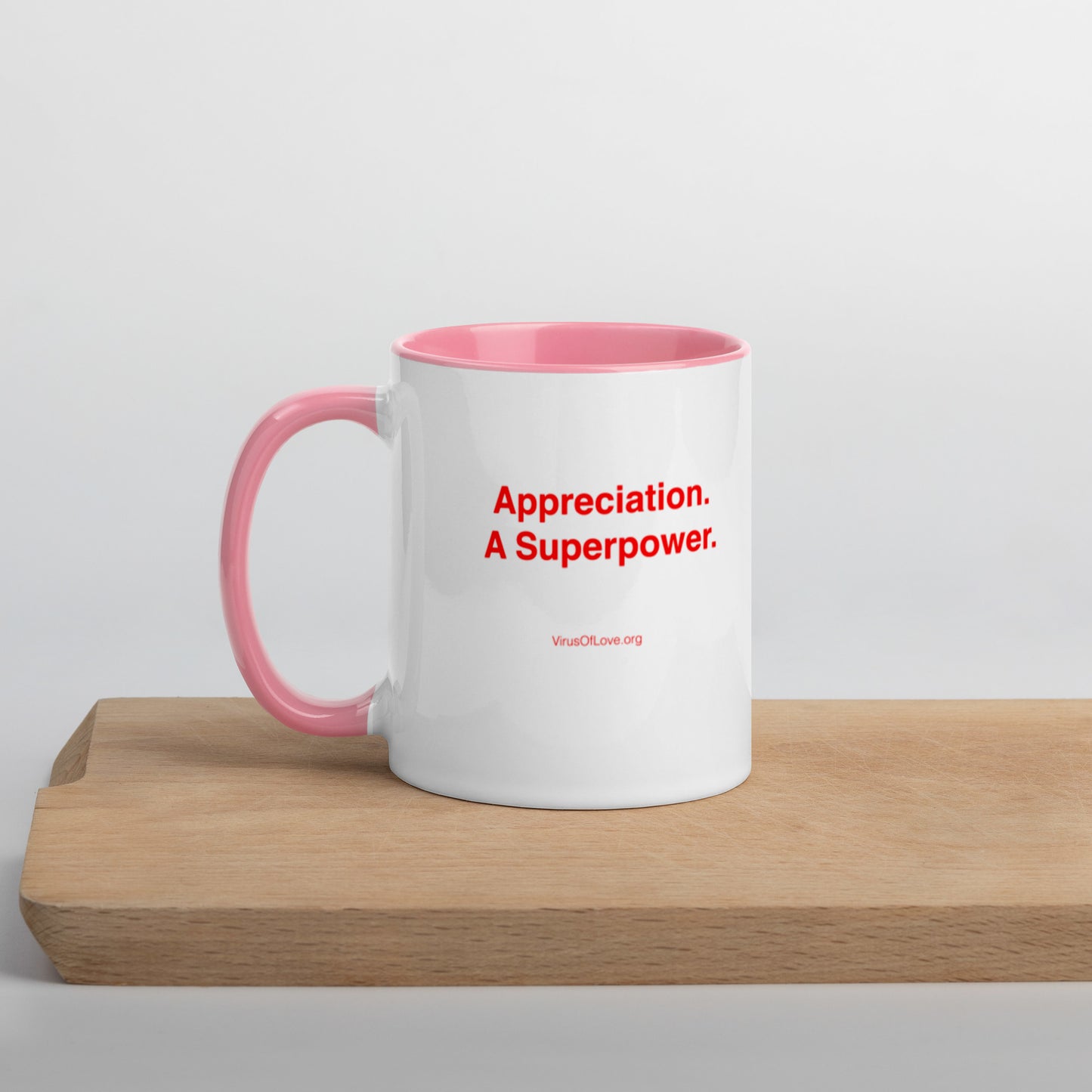 Appreciation. A Superpower. Mug with Color Inside