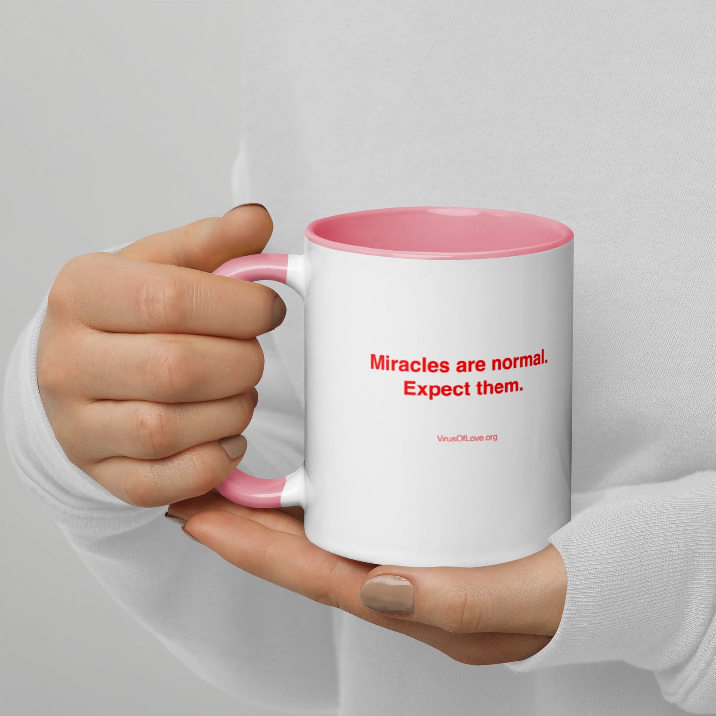 Miracles Are Normal - Expect Them - Mug with Color Inside