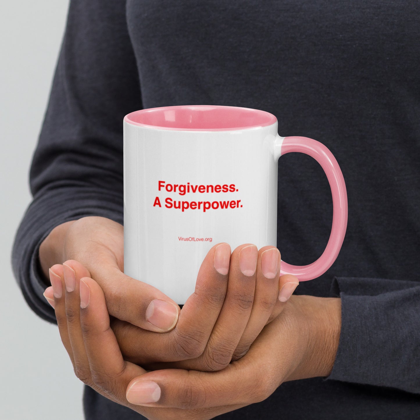 Forgiveness. A Superpower. Mug with Color Inside