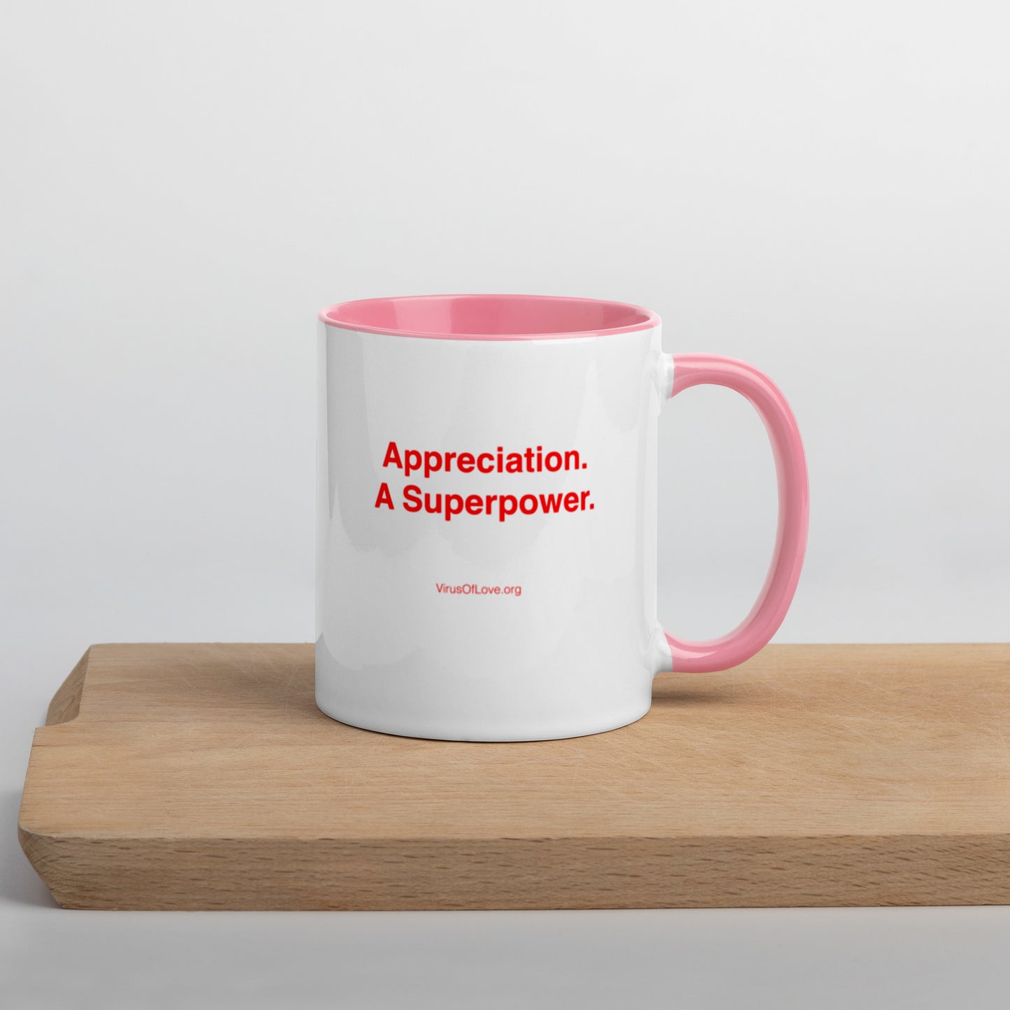 Appreciation. A Superpower. Mug with Color Inside
