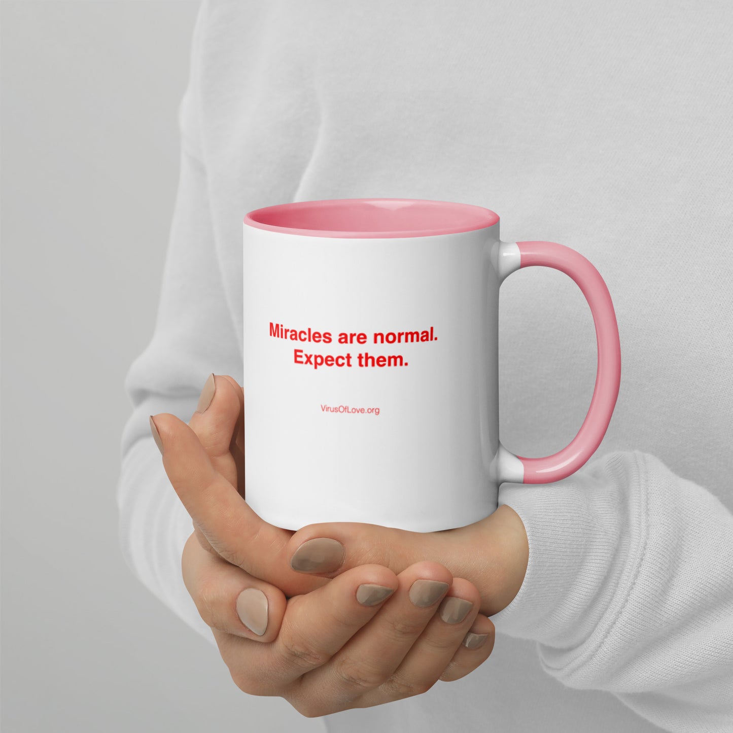 Miracles Are Normal - Expect Them - Mug with Color Inside