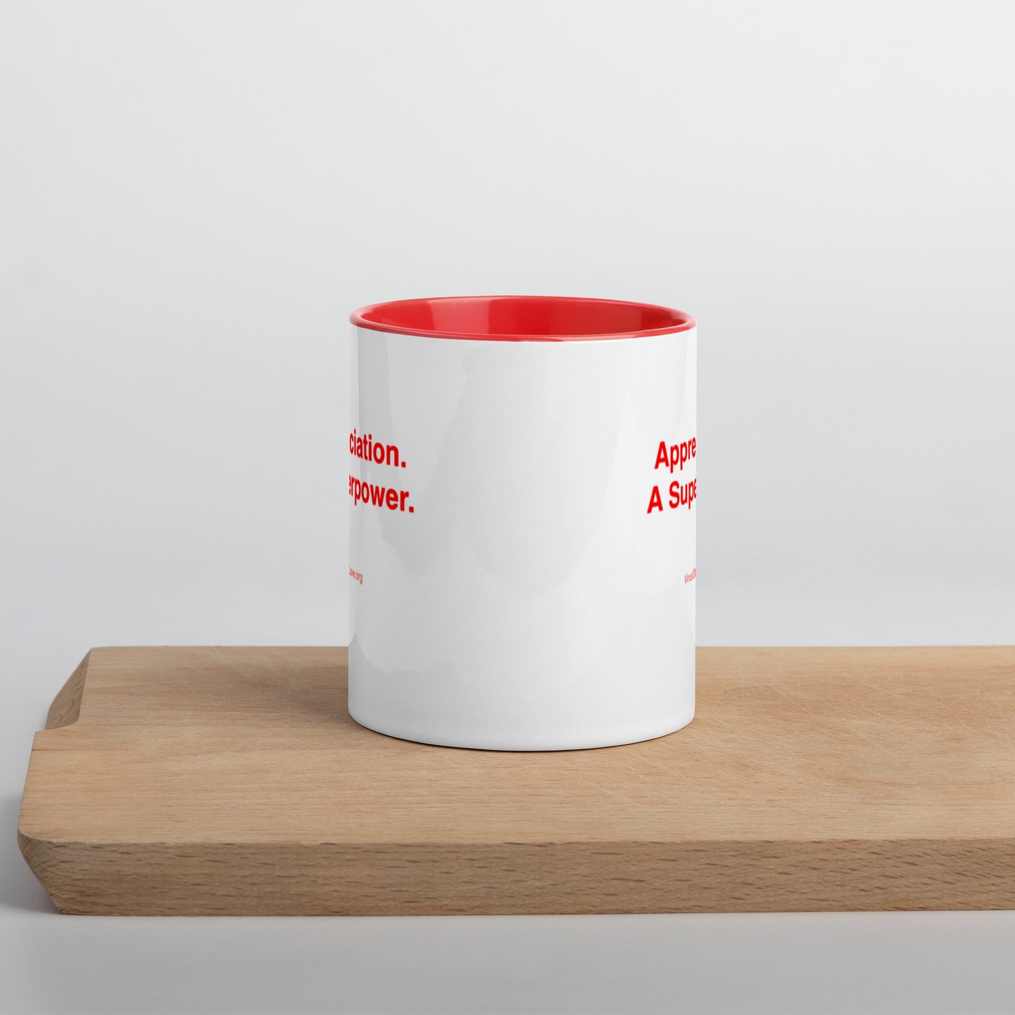 Appreciation. A Superpower. Mug with Color Inside