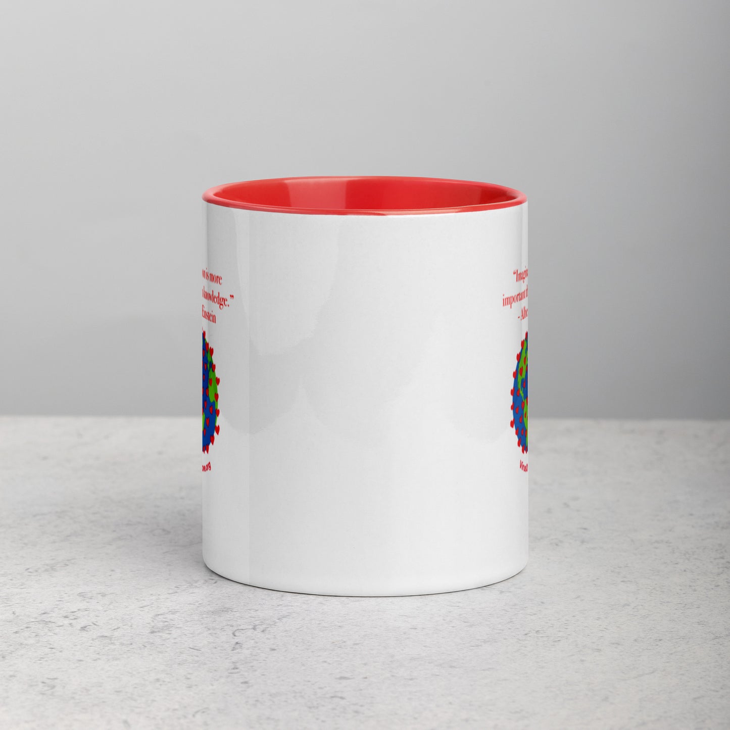 Imagination - Einstein Quote - Mug with Color Inside. Imagine