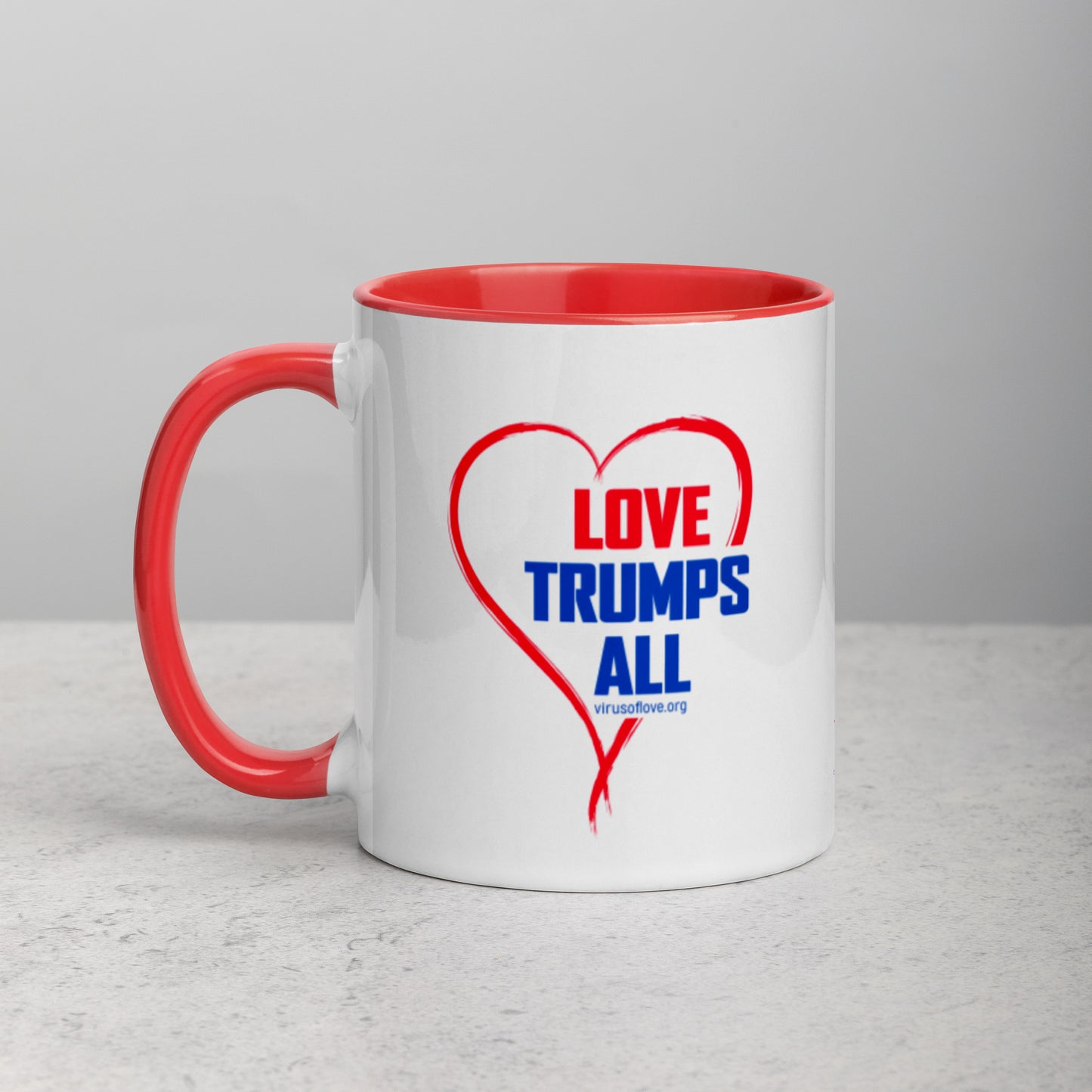 Love Trumps All-Mug with Color Inside