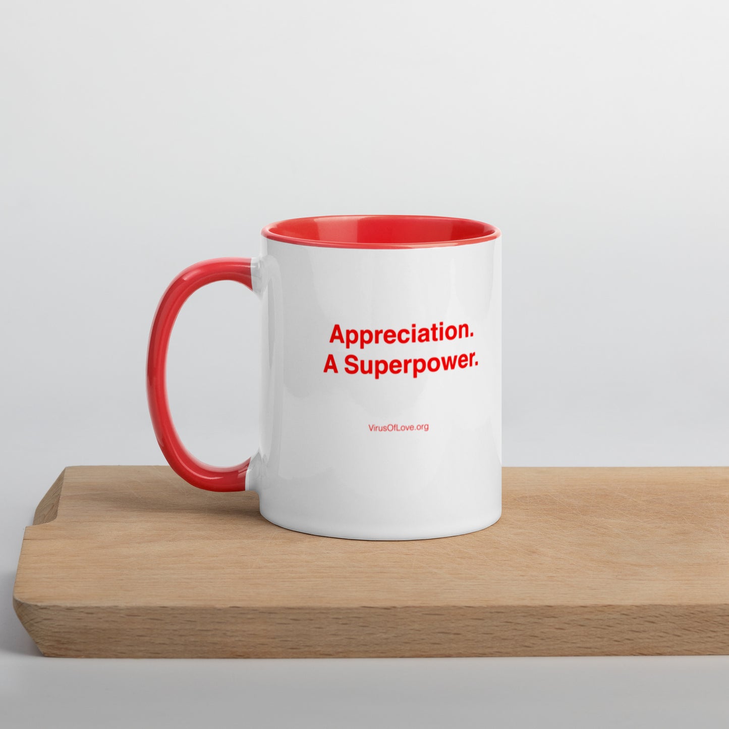 Appreciation. A Superpower. Mug with Color Inside