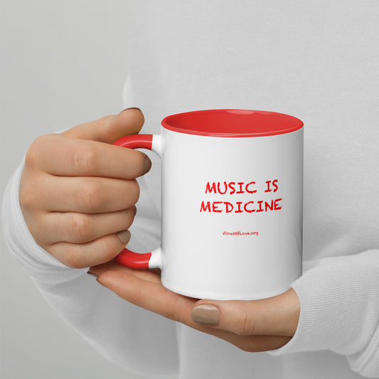 Music Is Medicine - Mug with Color Inside