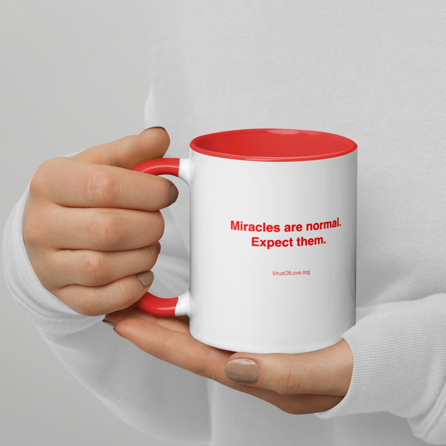 Miracles Are Normal - Expect Them - Mug with Color Inside
