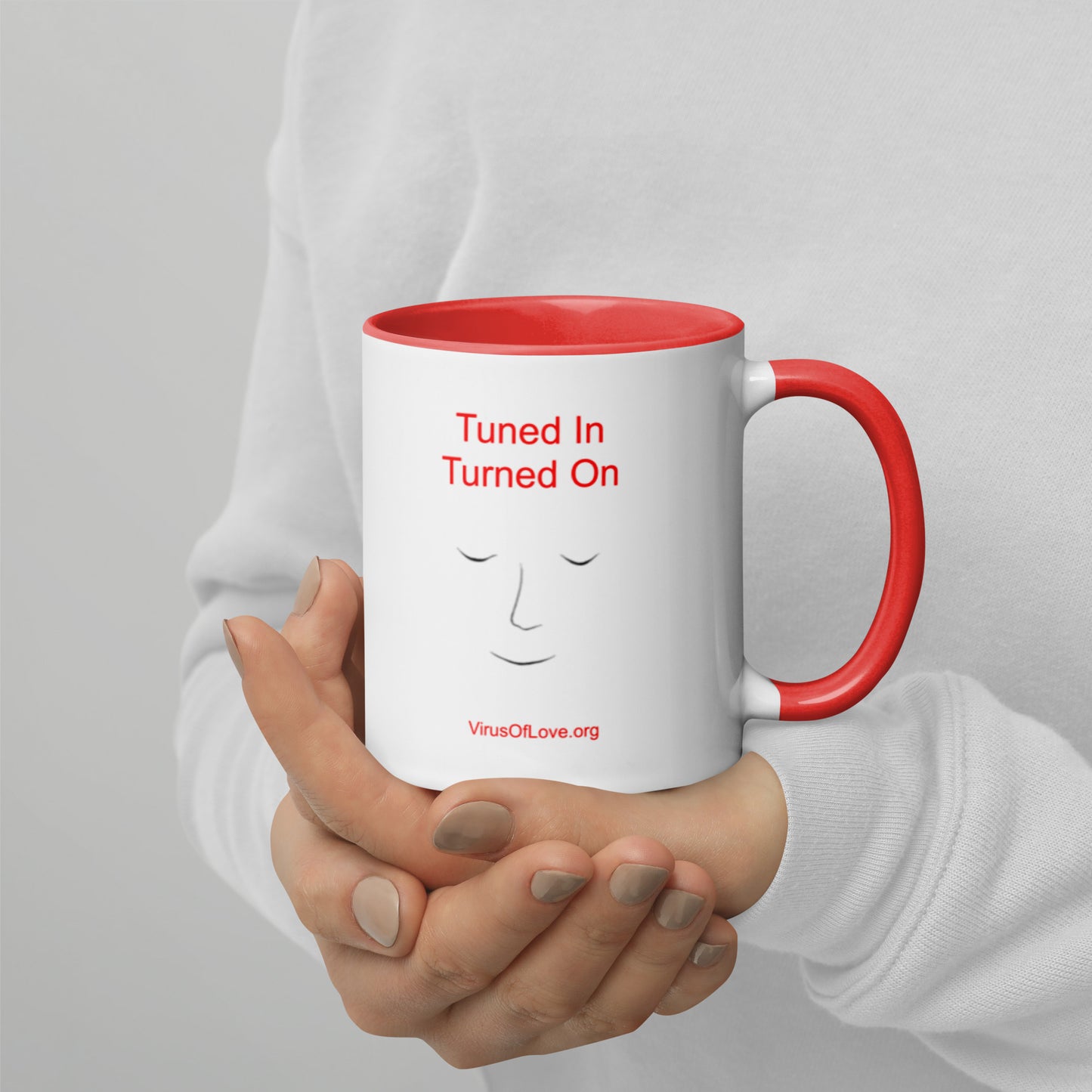 Tuned In Turned On Meditator - Mug with Color Inside