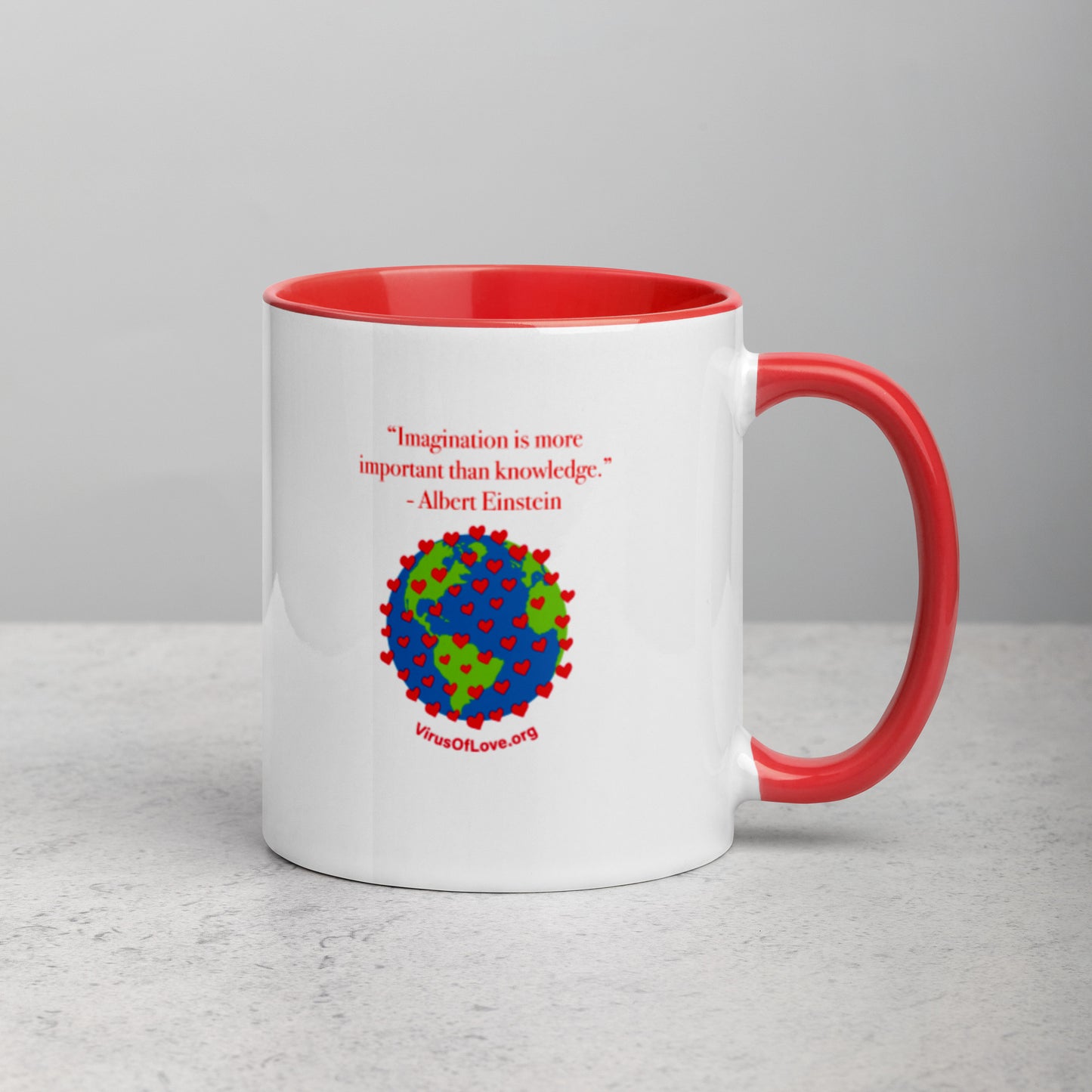 Imagination - Einstein Quote - Mug with Color Inside. Imagine
