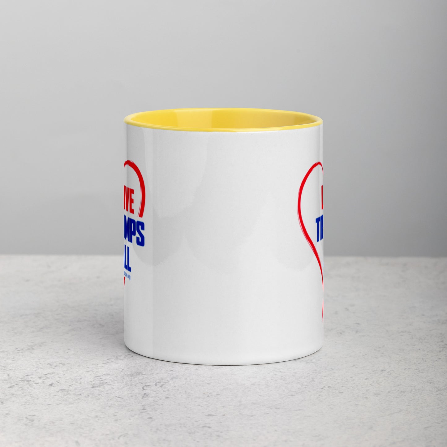 Love Trumps All-Mug with Color Inside