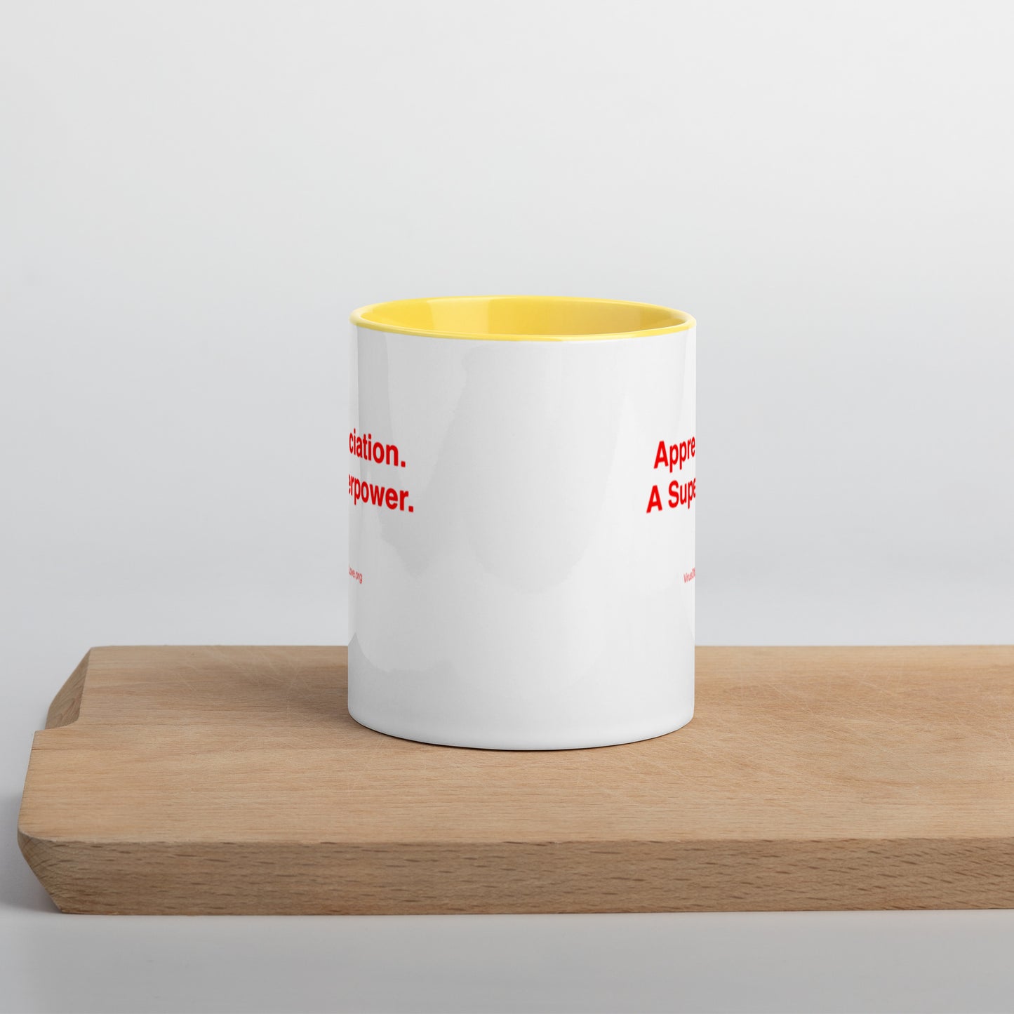 Appreciation. A Superpower. Mug with Color Inside