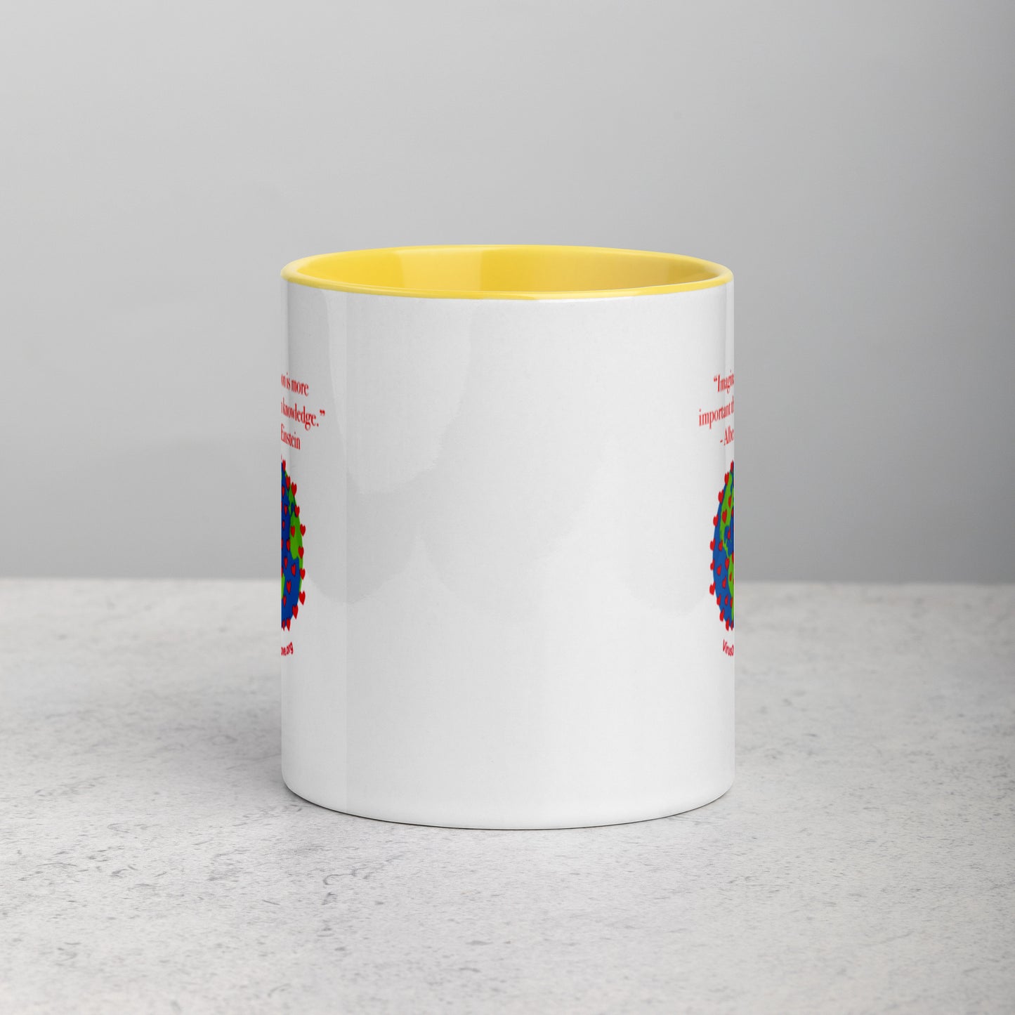 Imagination - Einstein Quote - Mug with Color Inside. Imagine
