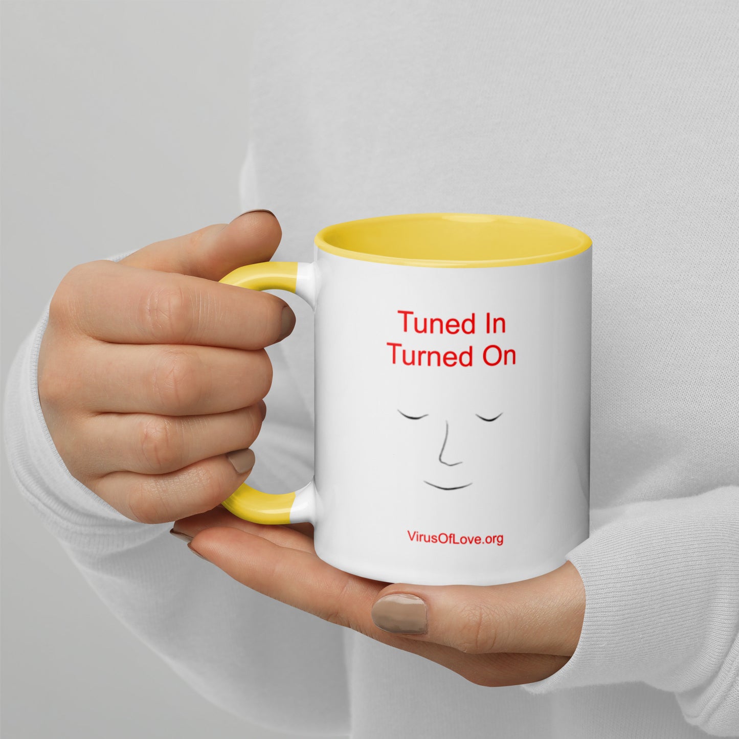 Tuned In Turned On Meditator - Mug with Color Inside