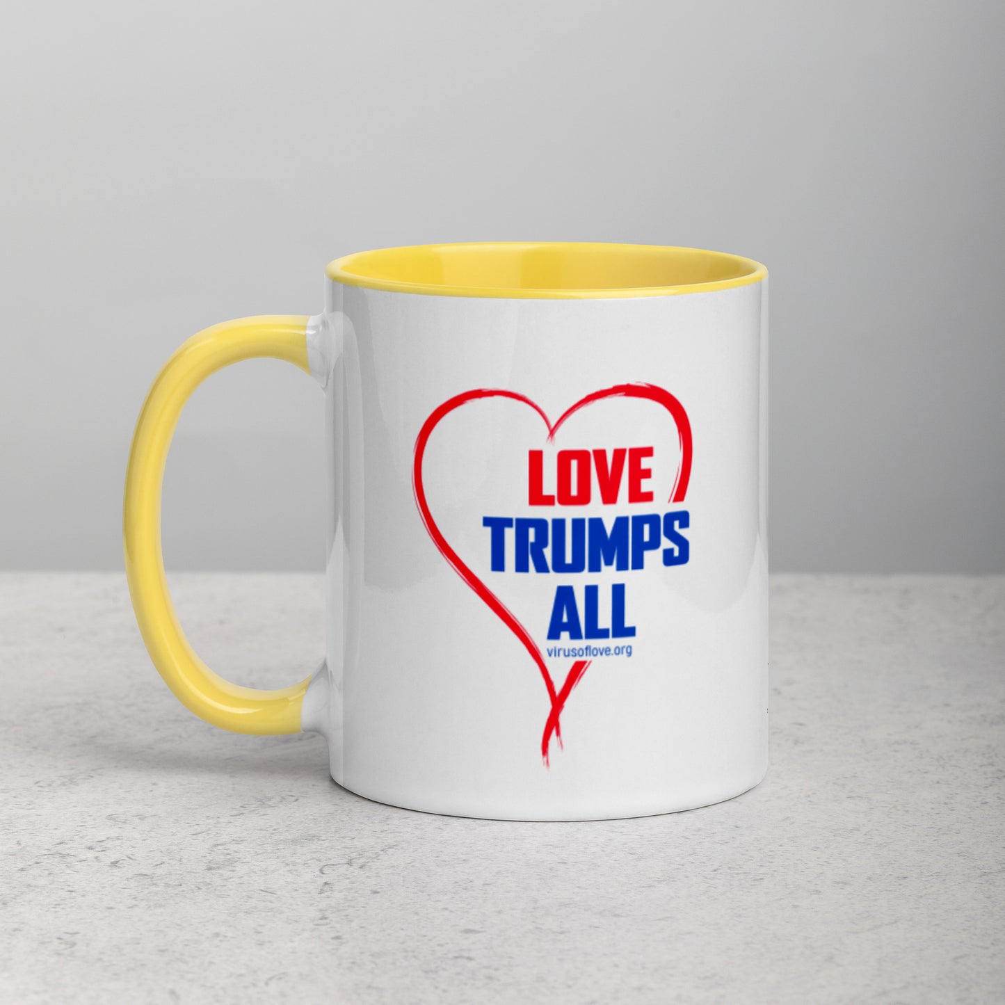 Love Trumps All-Mug with Color Inside