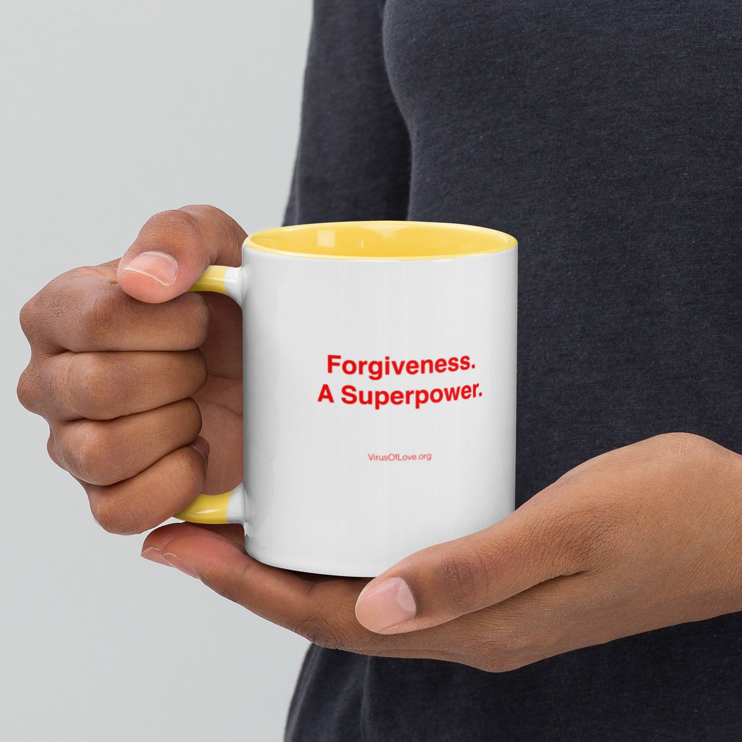 Forgiveness. A Superpower. Mug with Color Inside
