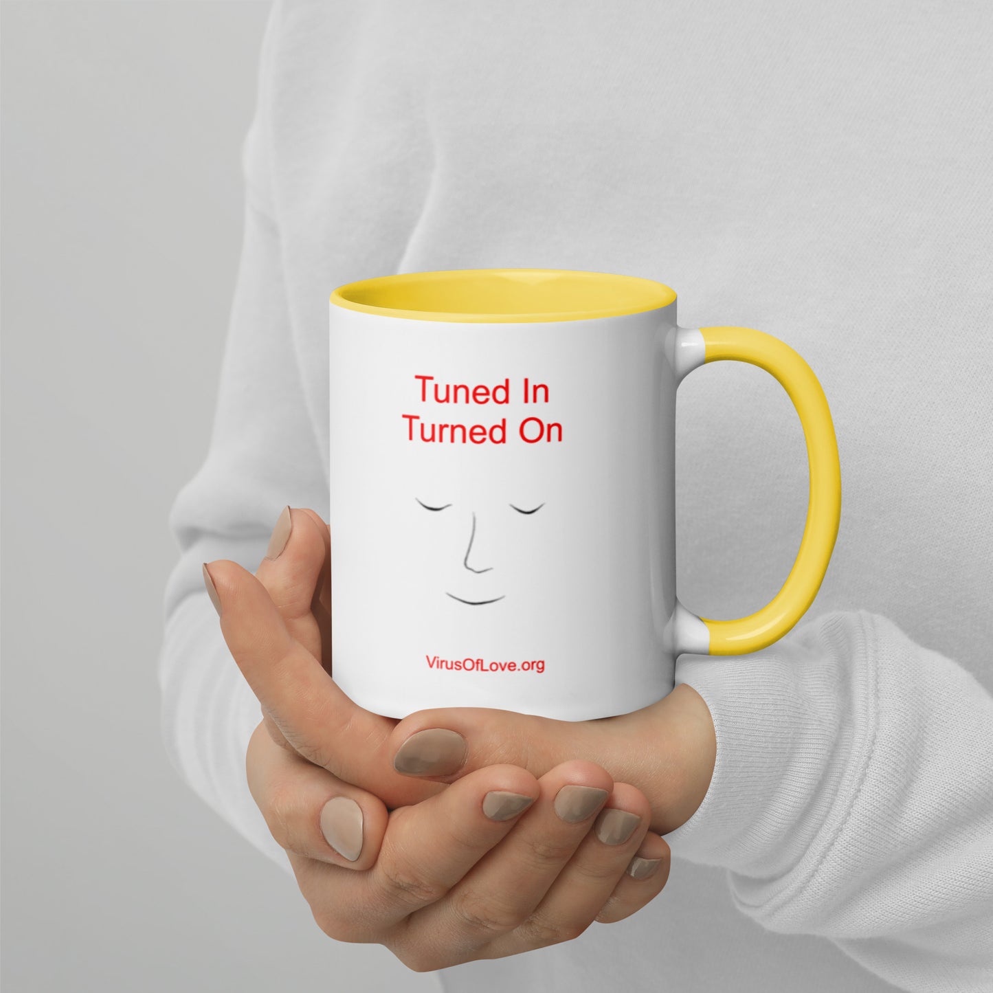 Tuned In Turned On Meditator - Mug with Color Inside