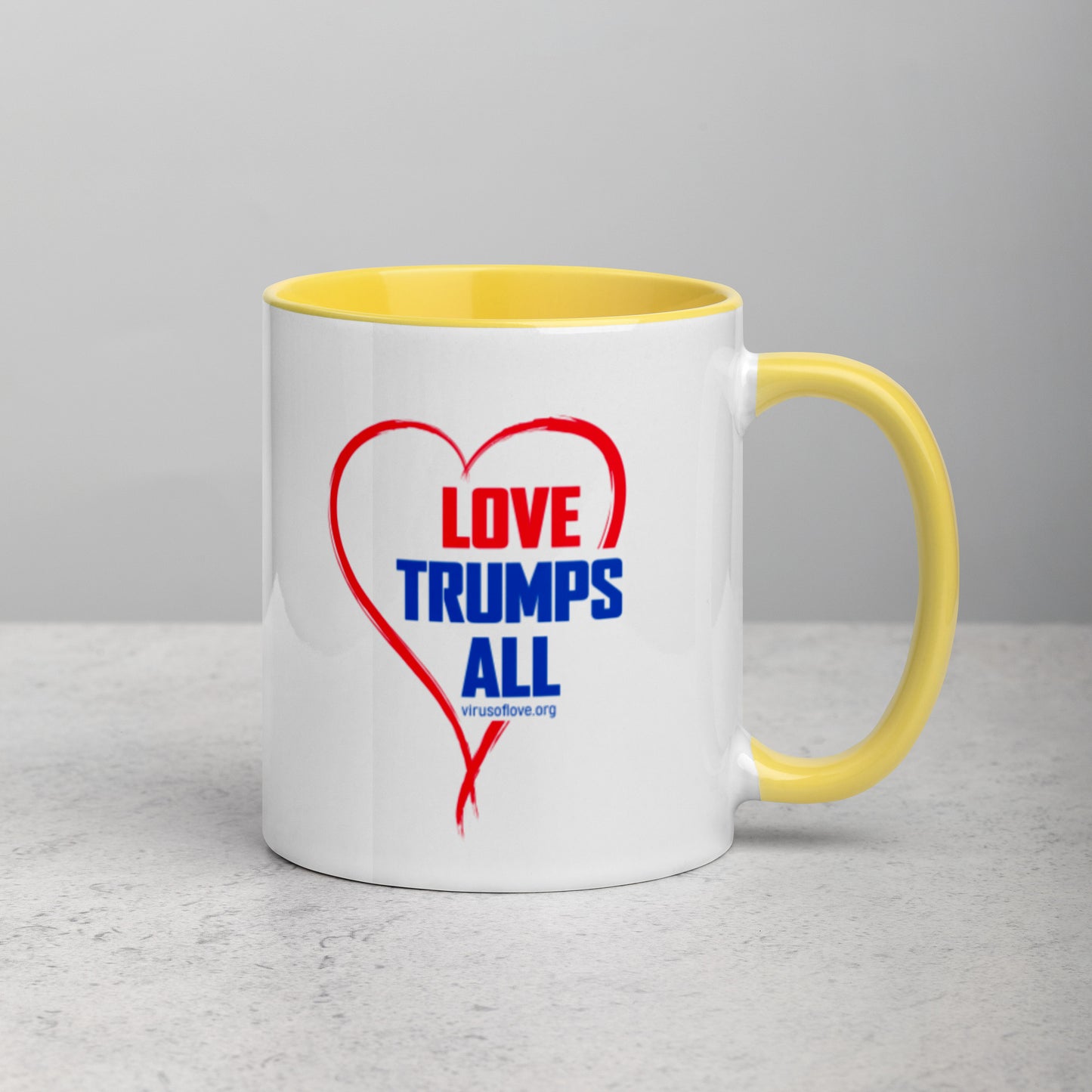 Love Trumps All-Mug with Color Inside