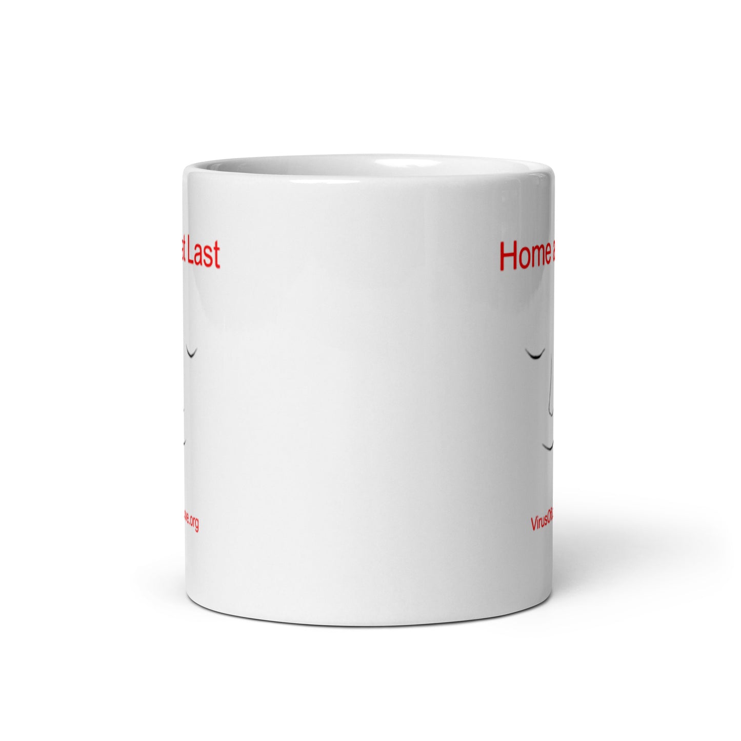 Home At Last Meditator - White glossy mug