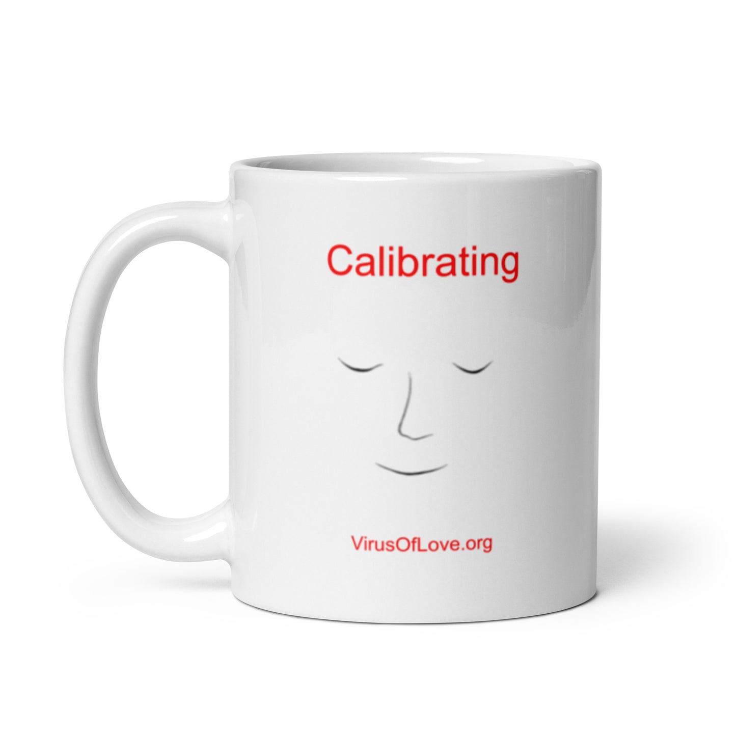 Calibrating Meditator - White glossy mug