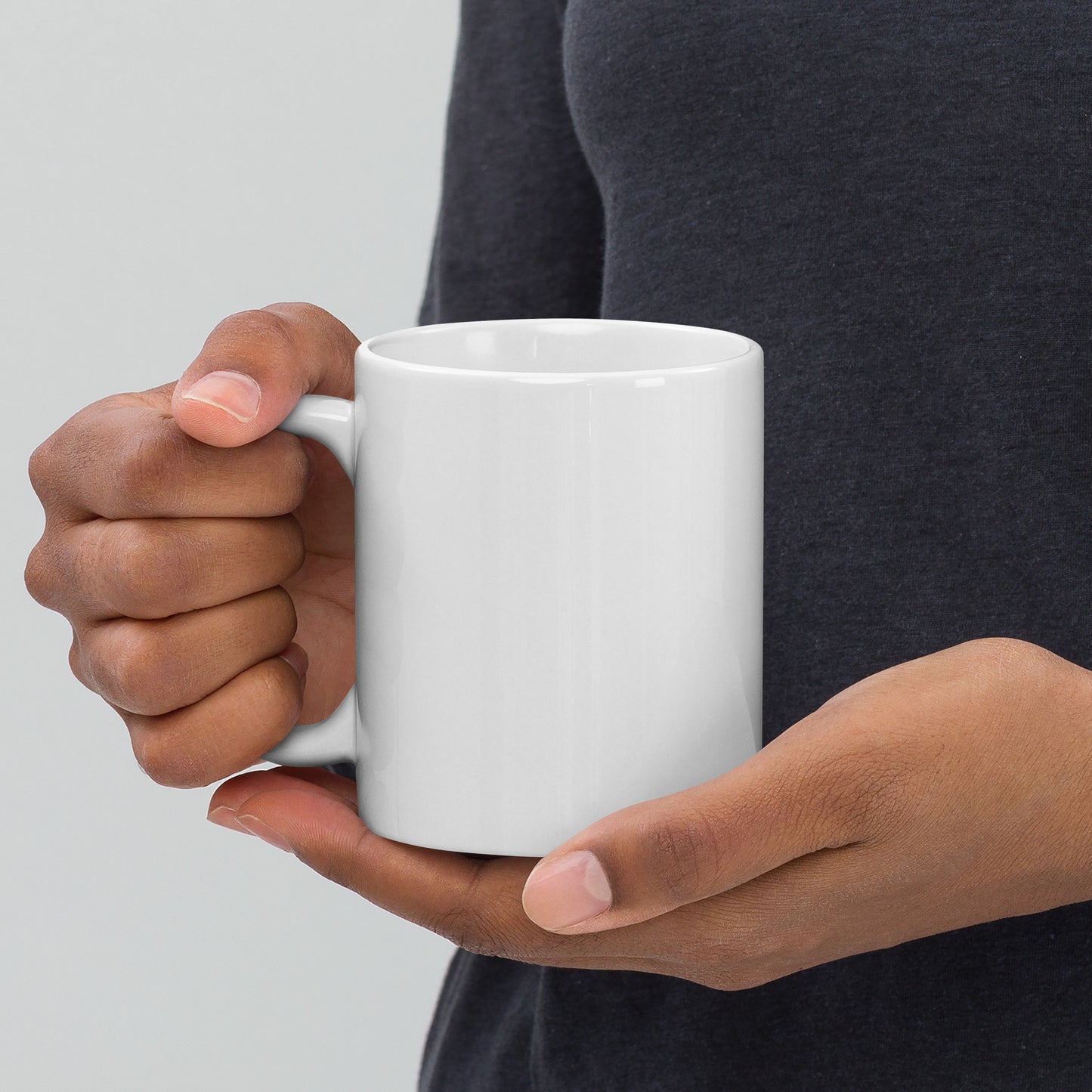 Struggle Is Not Required White glossy mug
