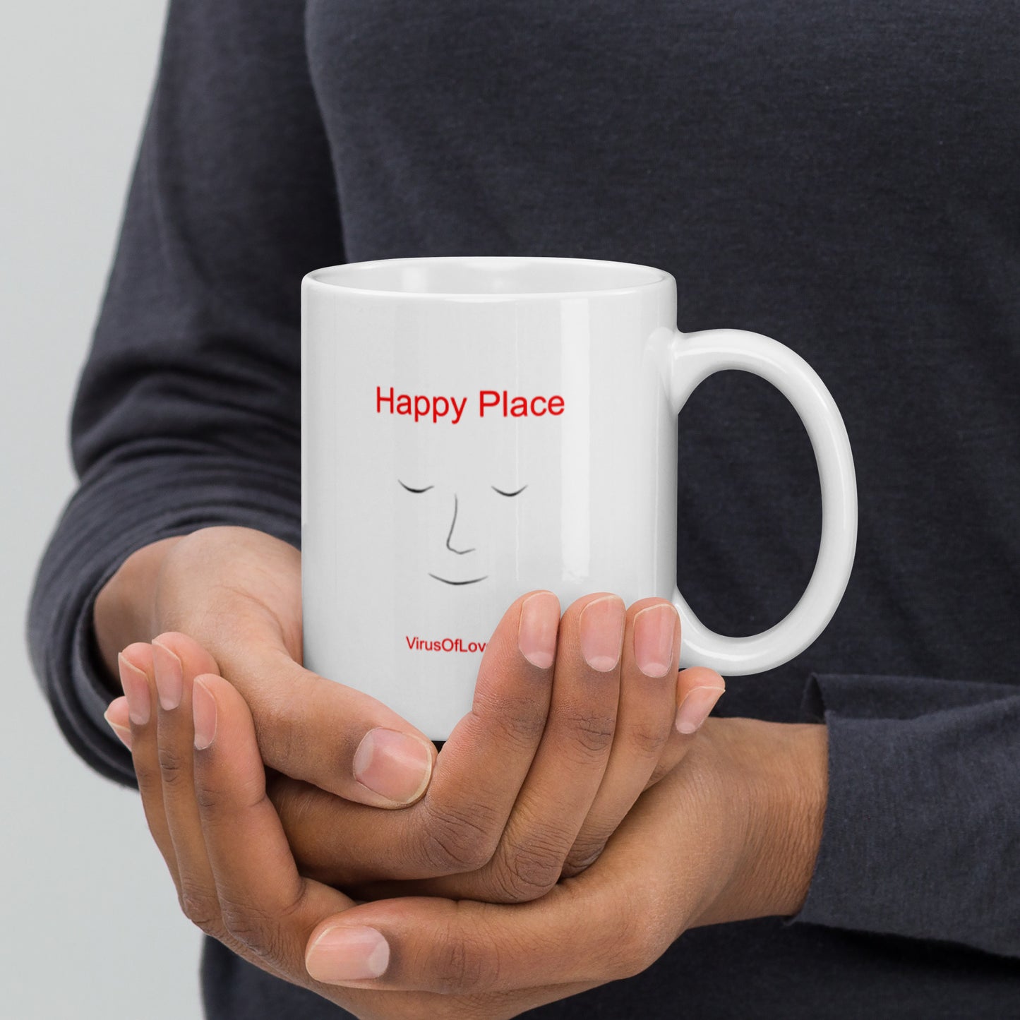 Happy Place - White glossy mug