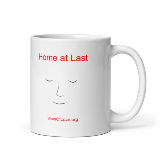 Home At Last Meditator - White glossy mug