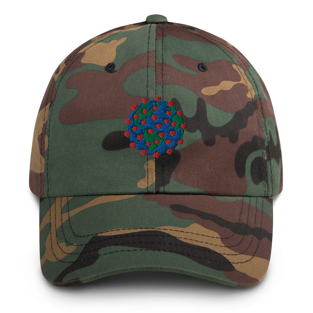 Classic Cap with Embroidered Virus of Love Image