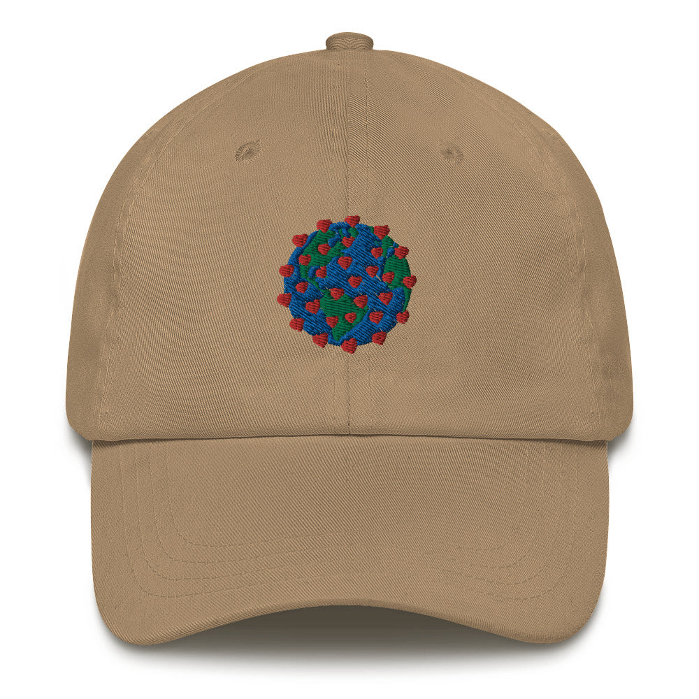 Classic Cap with Embroidered Virus of Love Image